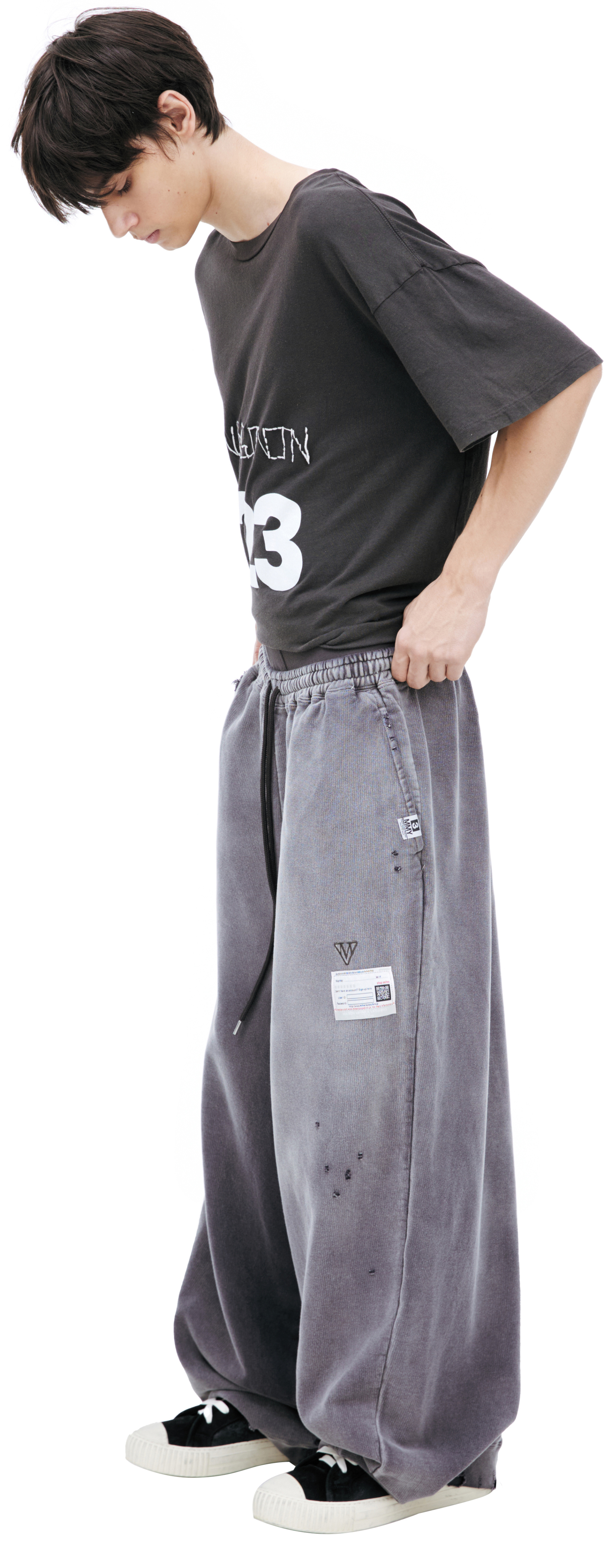 Maison Mihara Yasuhiro Спортивные брюки с потертостями