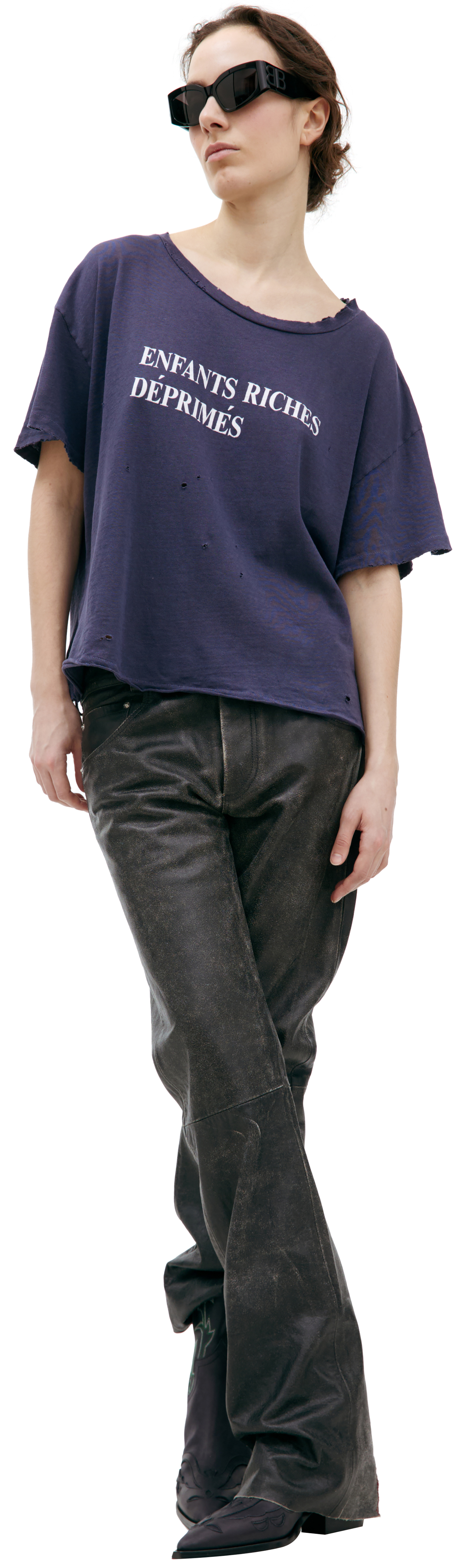 Enfants Riches Déprimés Рваная футболка с логотипом