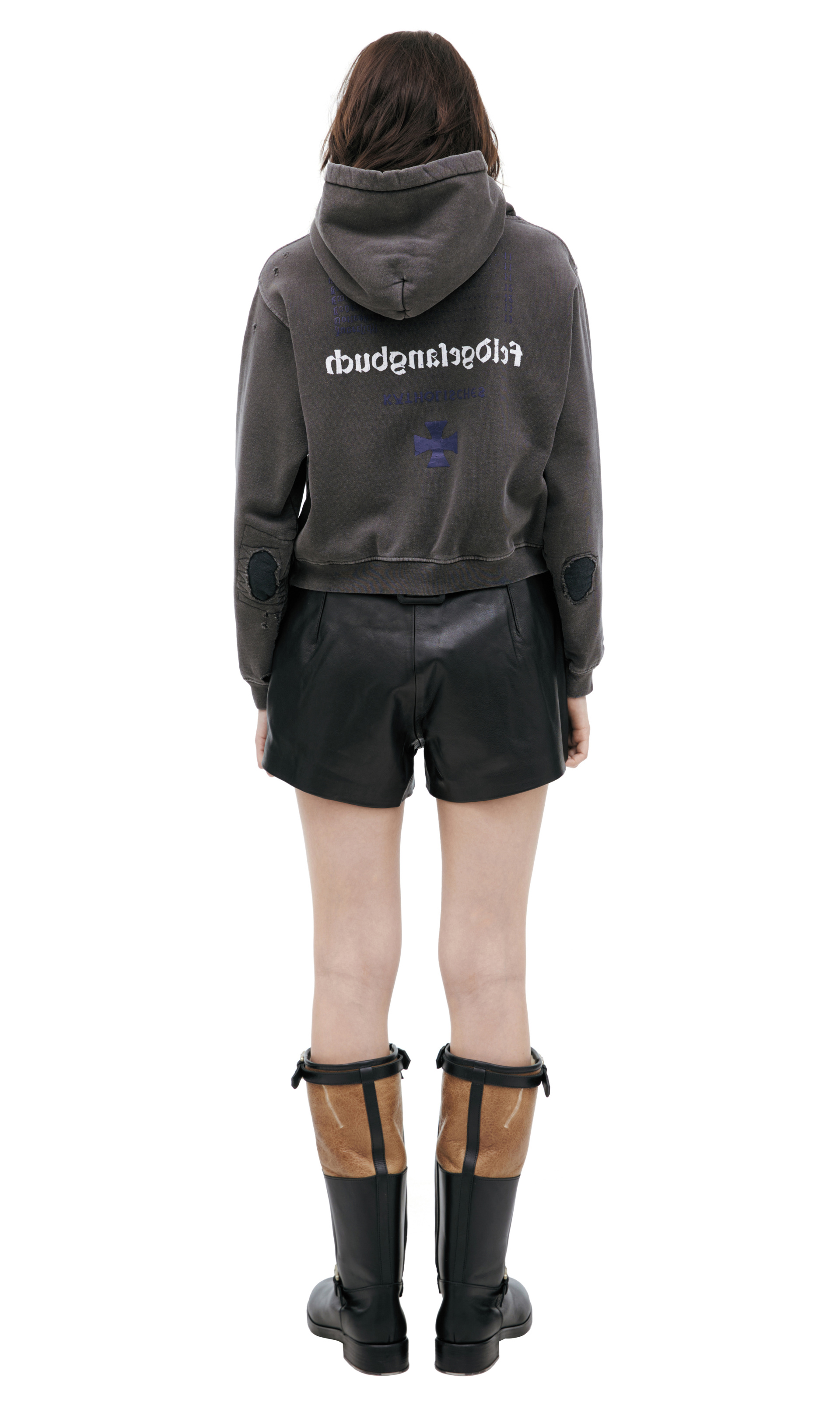 Enfants Riches Déprimés Серое худи с принтом