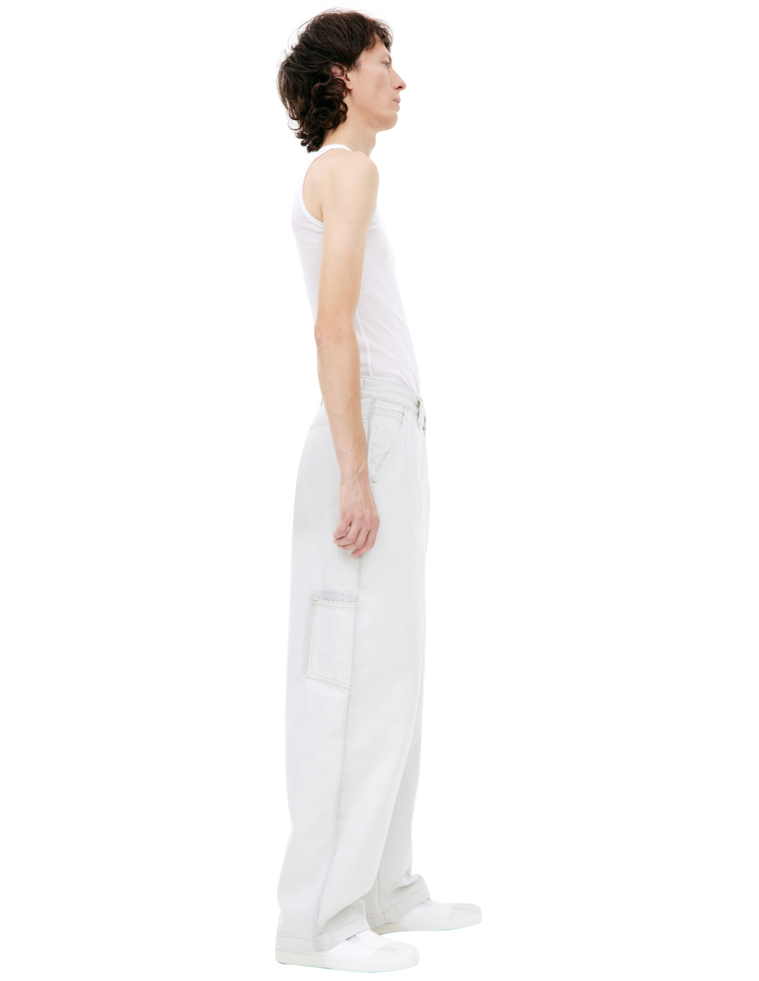 Maison Margiela Белые джинсы прямого кроя