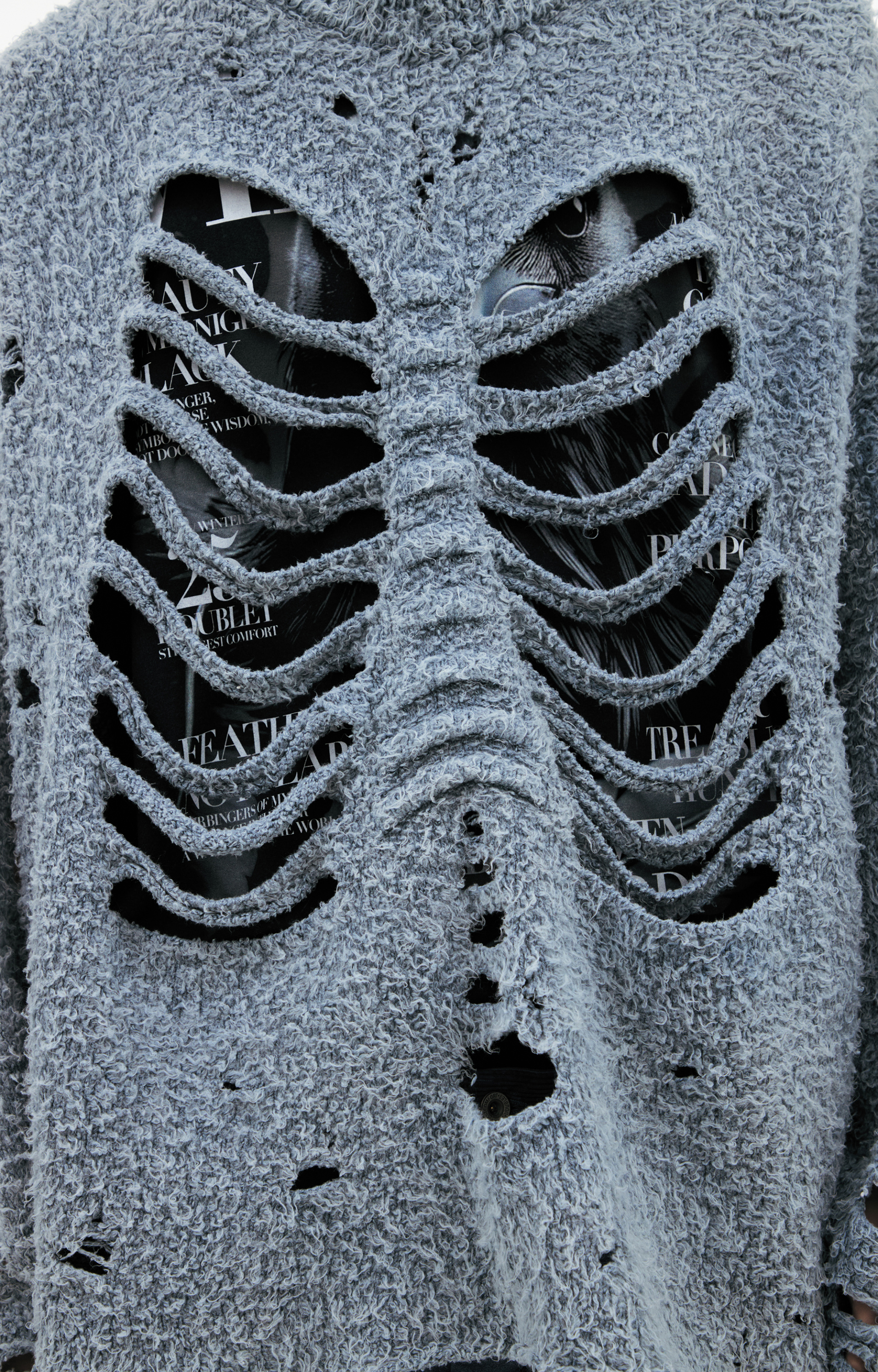 Doublet Голубой свитер \'Ribcage\'