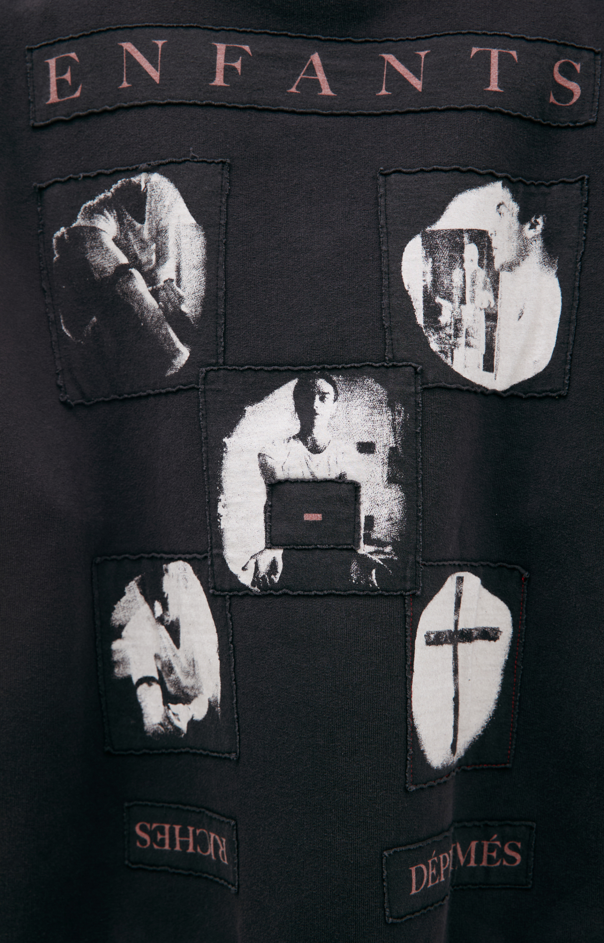 Enfants Riches Déprimés Черное худи с патчами