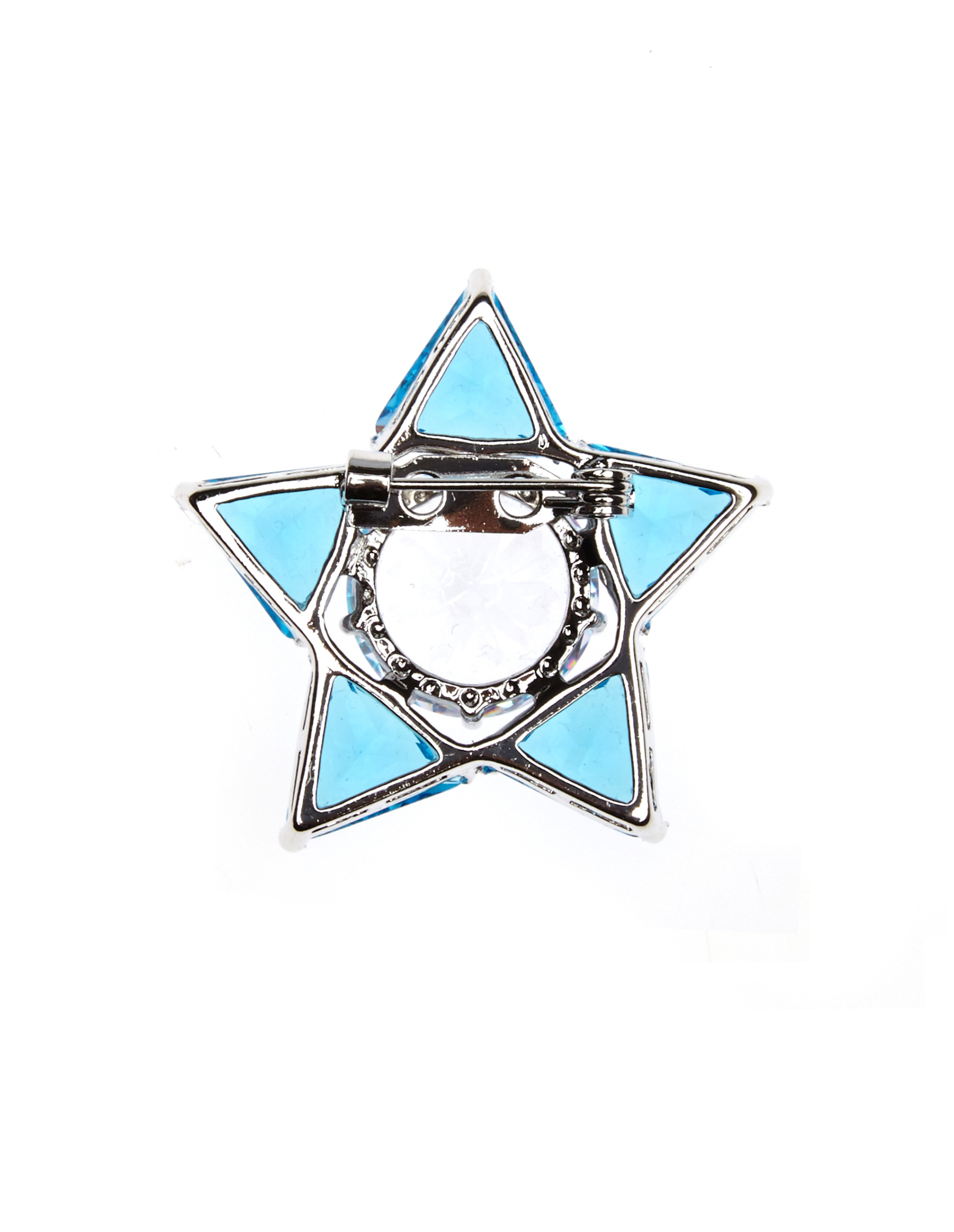 Olga Soldatova Брошь-звезда с голубыми кристаллами