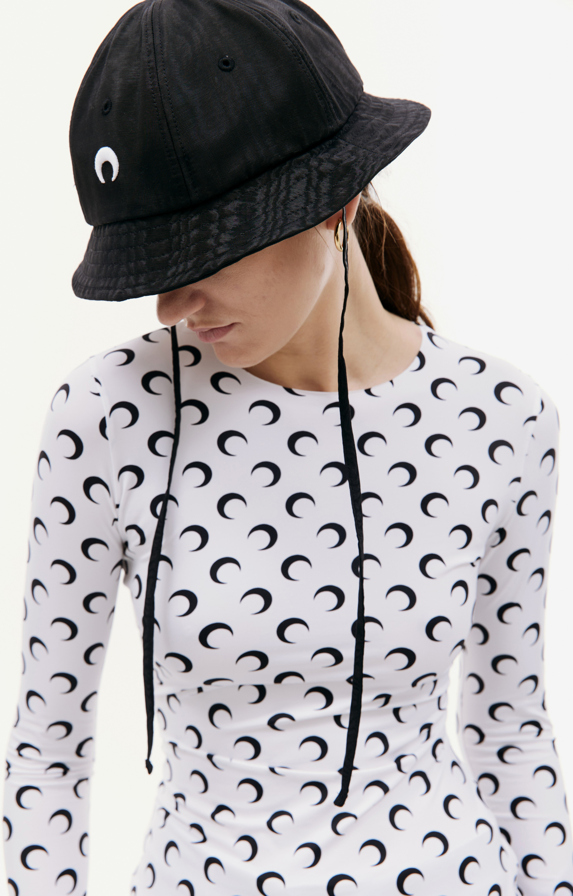 MARINE SERRE Лонгслив с монопринтом Moon