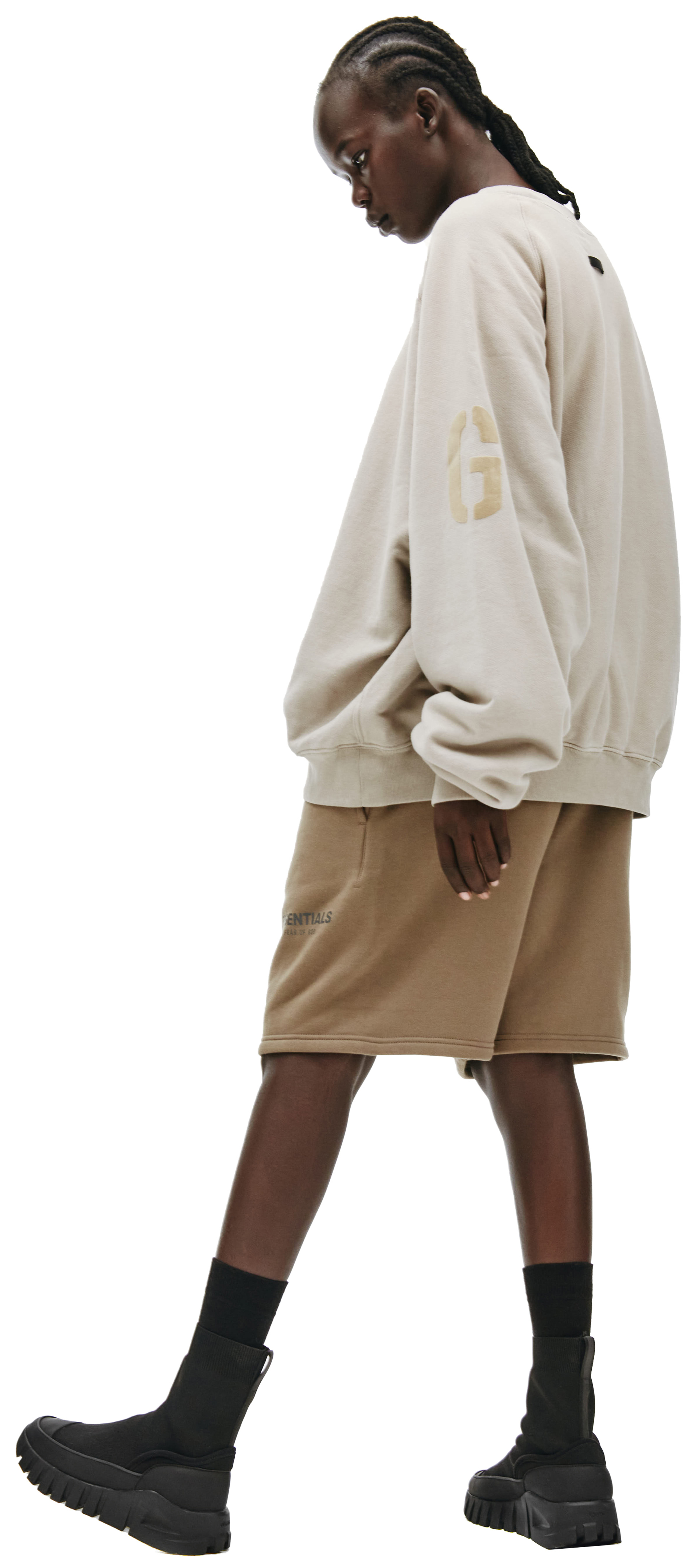 Fear of God Оверсайз свитшот с бархатным принтом