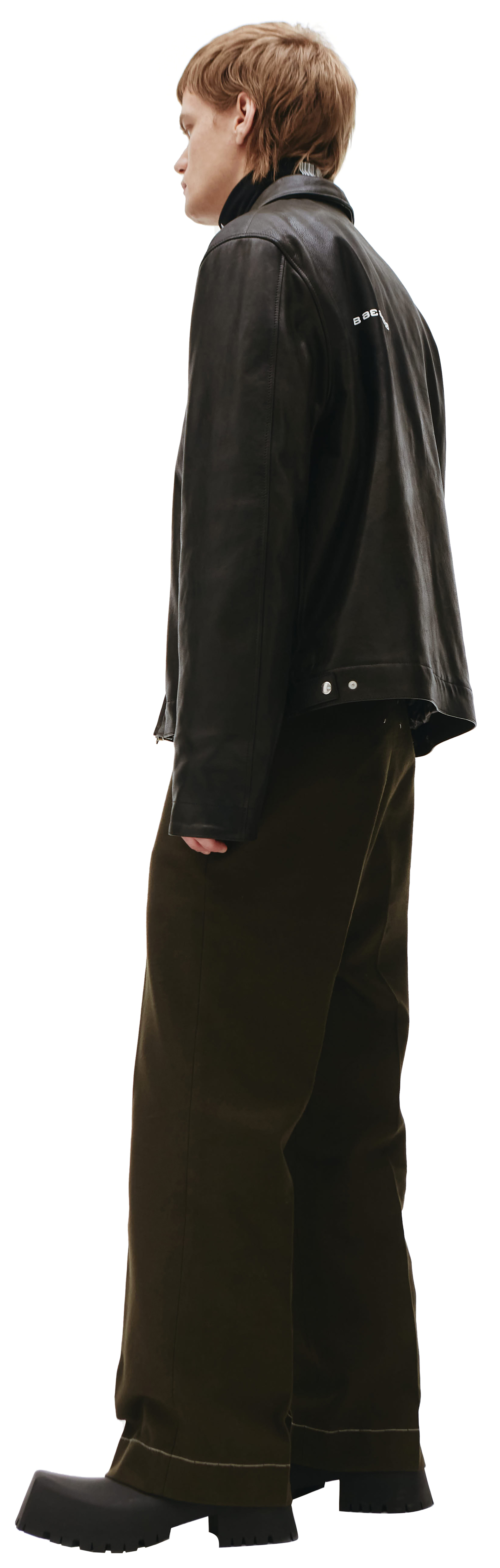 VTMNTS Кожаный куртка с принтом штрихкода