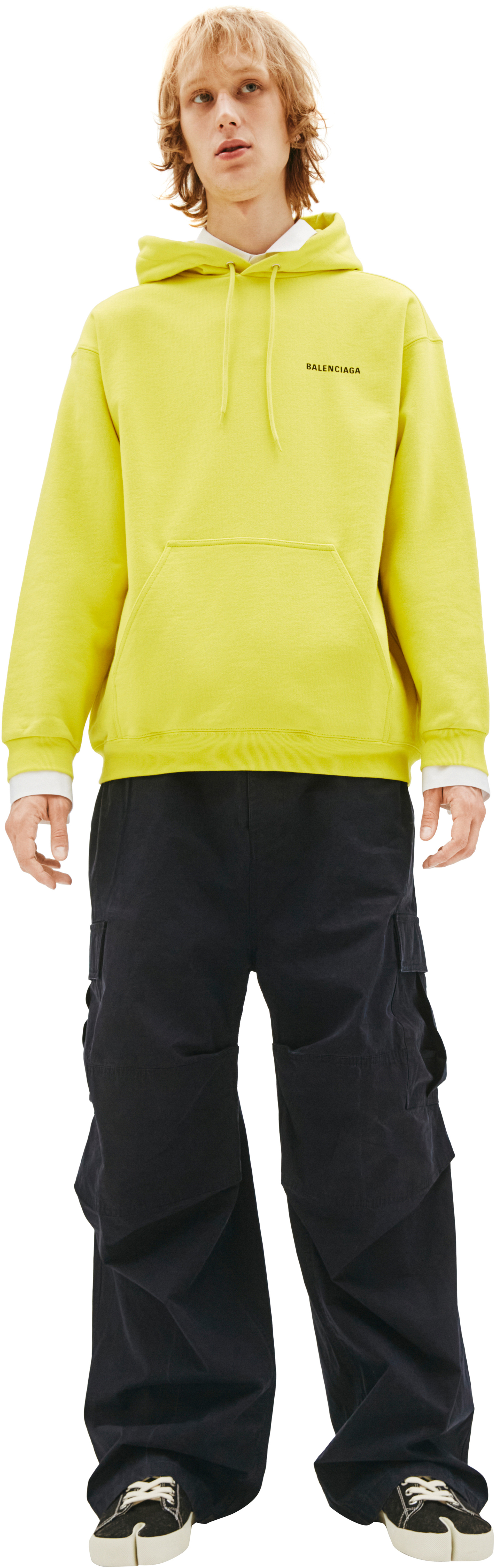 Balenciaga Желтое худи с логотипом