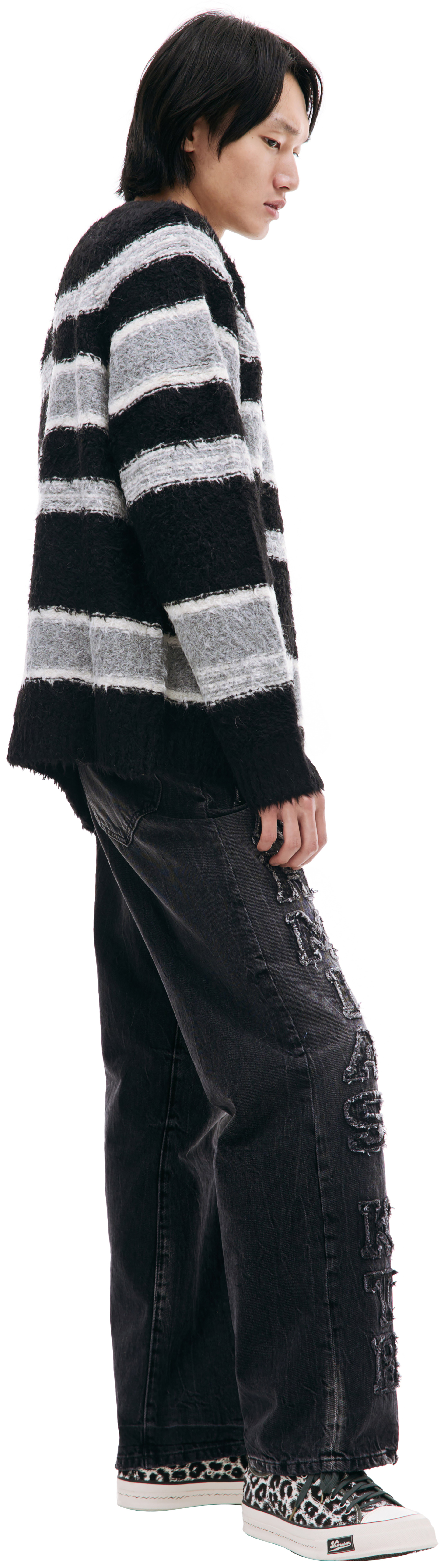 Nahmias Свитер в полоску с вышивкой логотипа