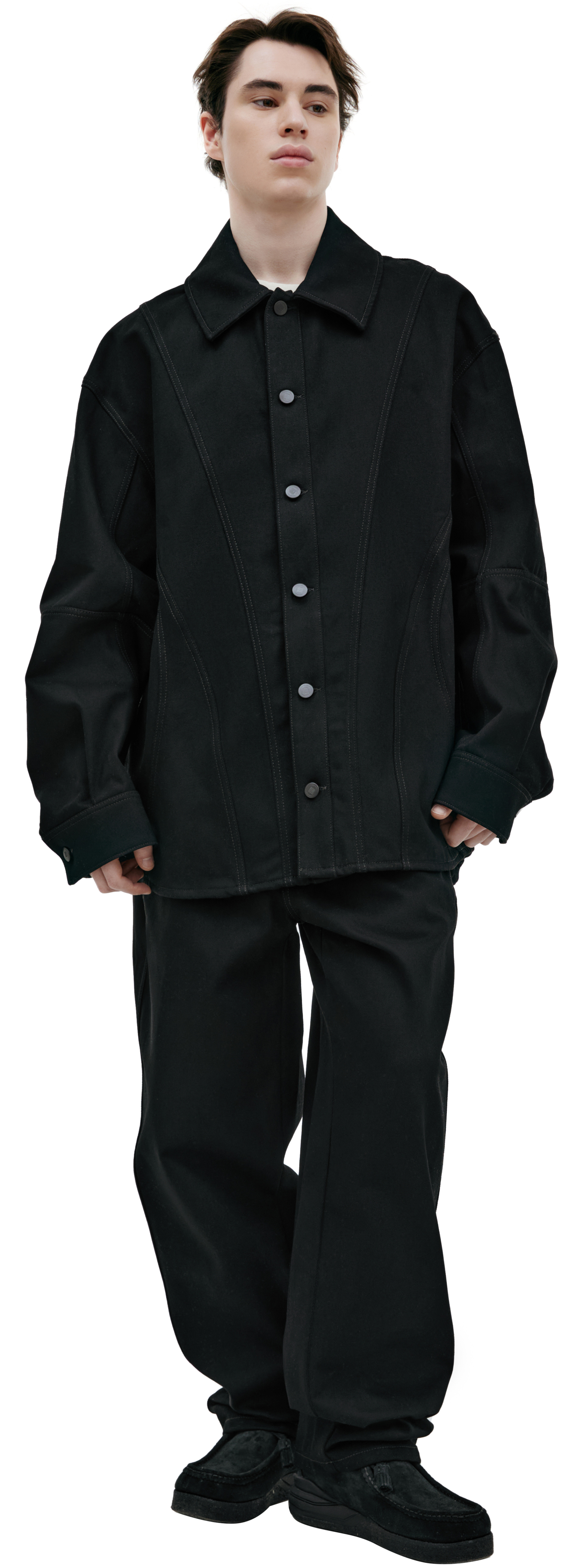 LOUIS GABRIEL NOUCHI Джинсовая куртка с фигурными швами