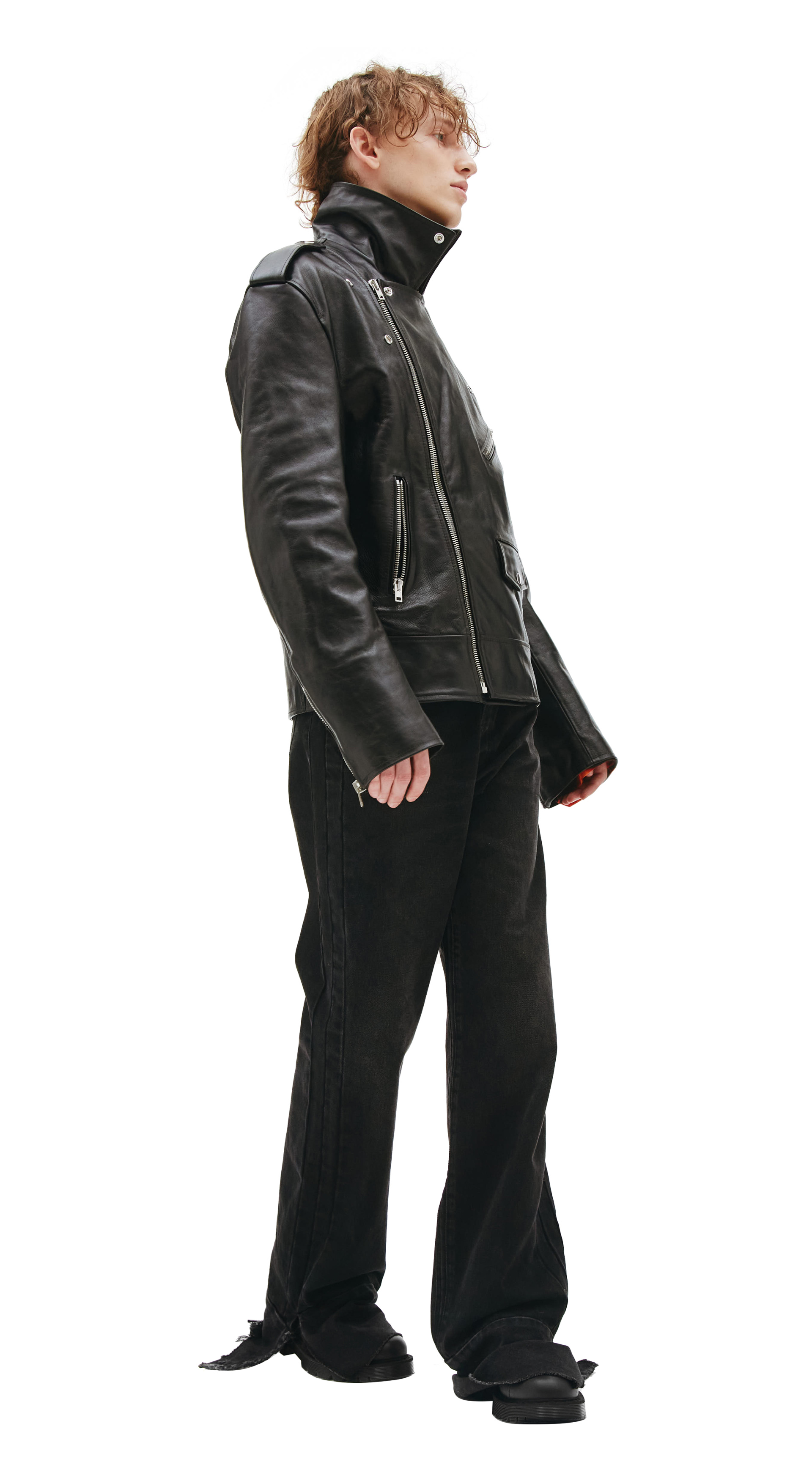 VETEMENTS Кожаная байкерская куртка