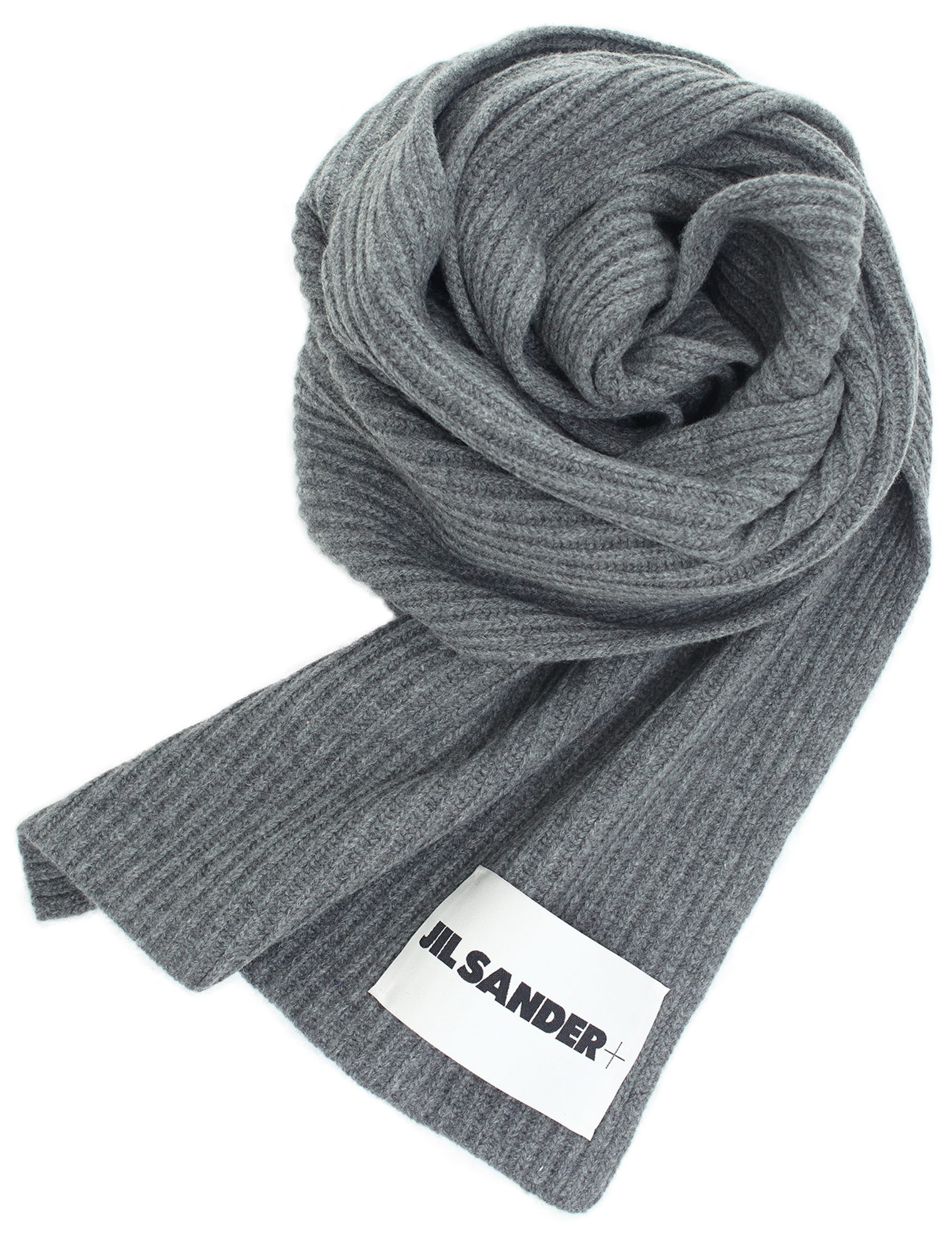 Jil Sander Вязаный шарф с патчем