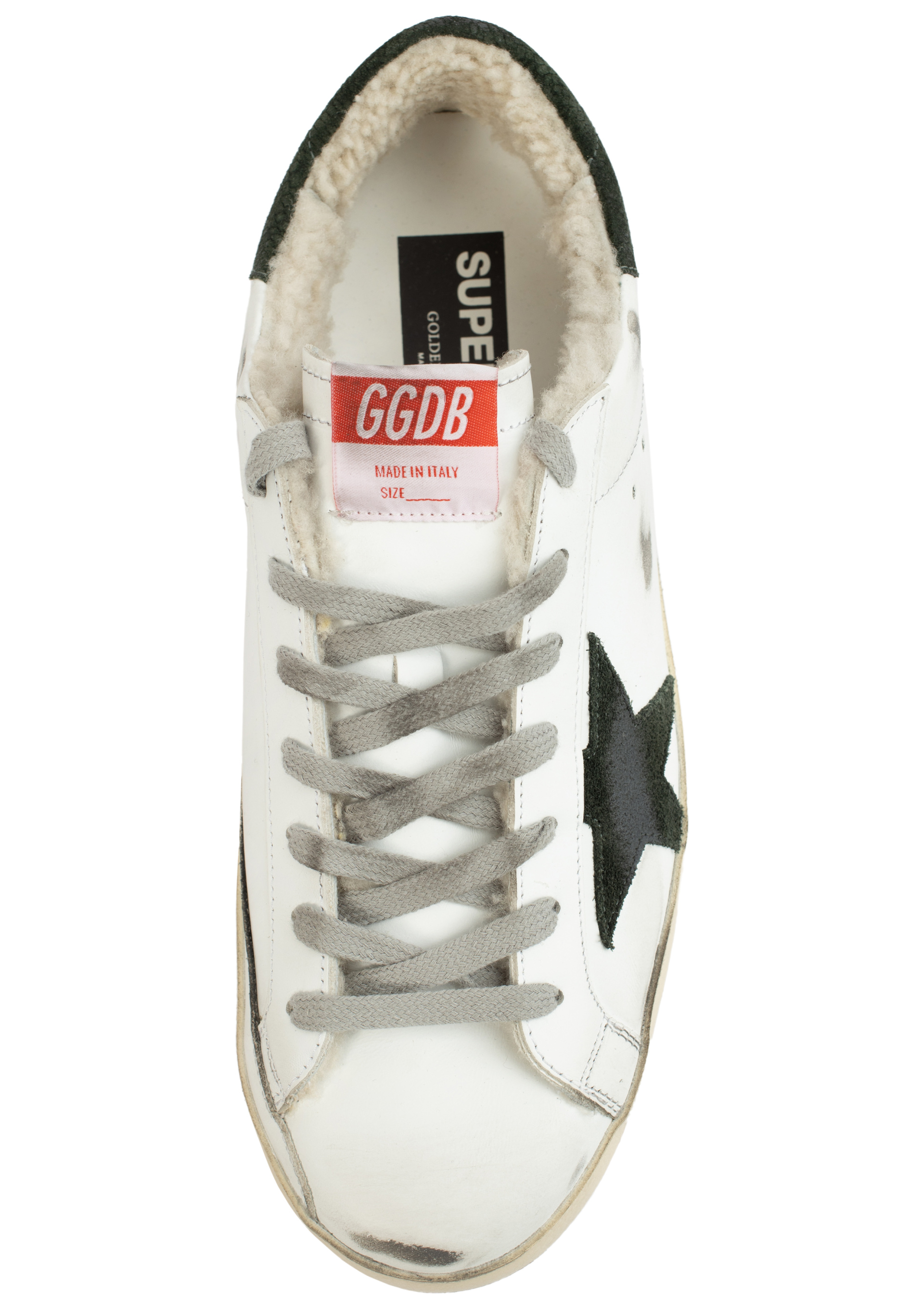 Golden Goose Кожаные кеды Superstar с мехом внутри