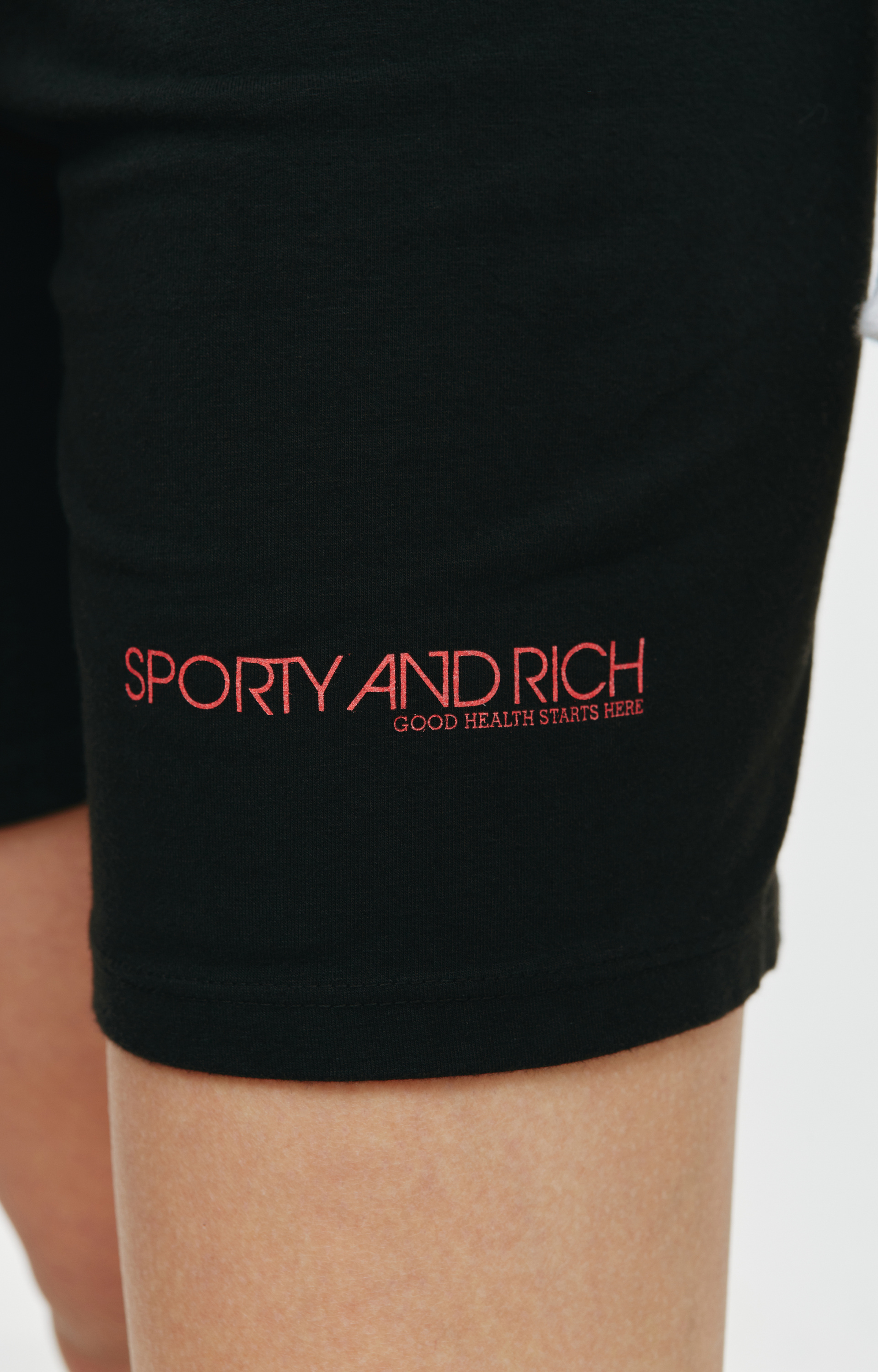 SPORTY & RICH Черные шорты Disco Biker