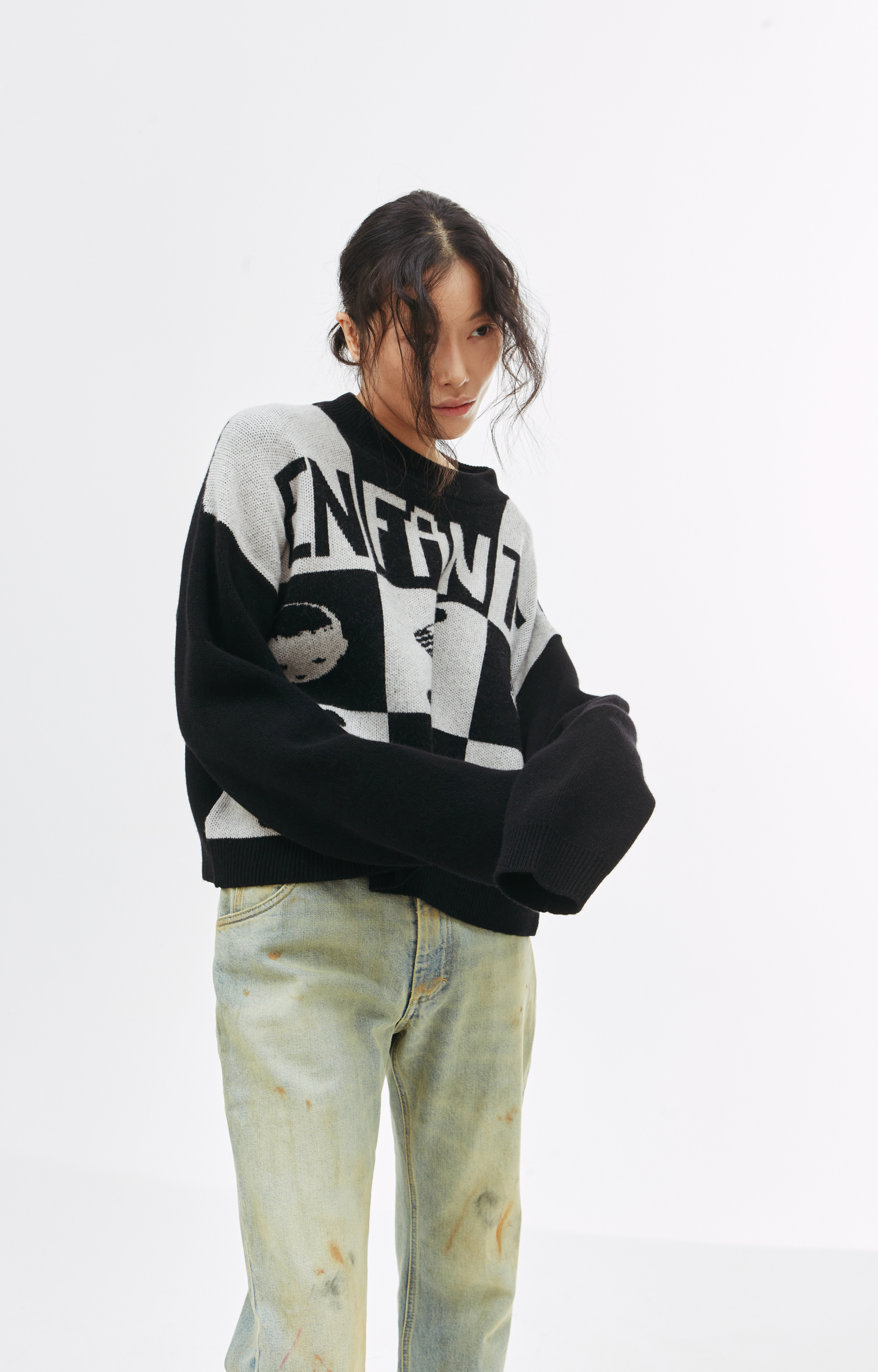 Enfants Riches Déprimés Укороченный свитер Enfans из шерсти