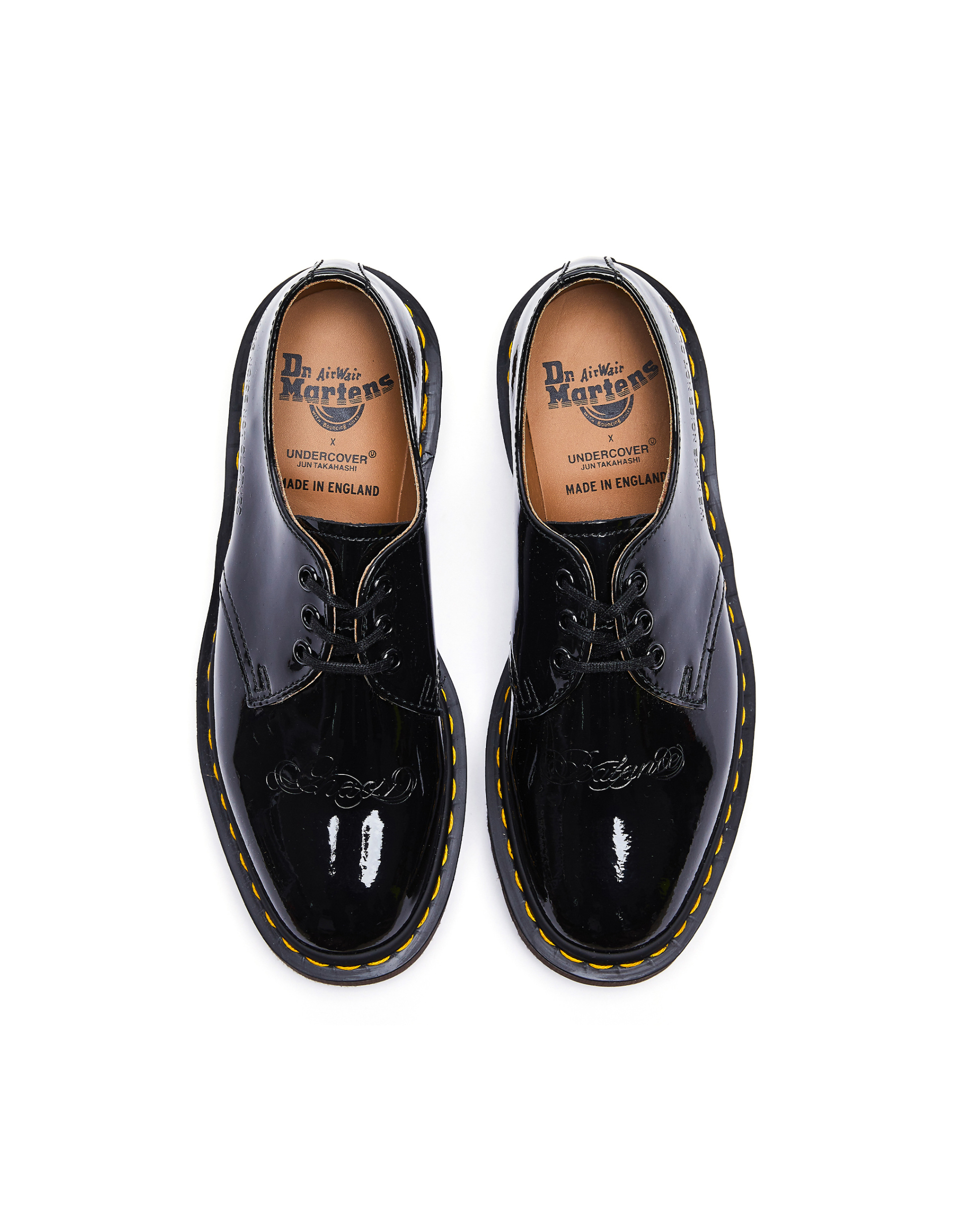 Undercover Черные лаковые ботинки Dr.Martens 1461