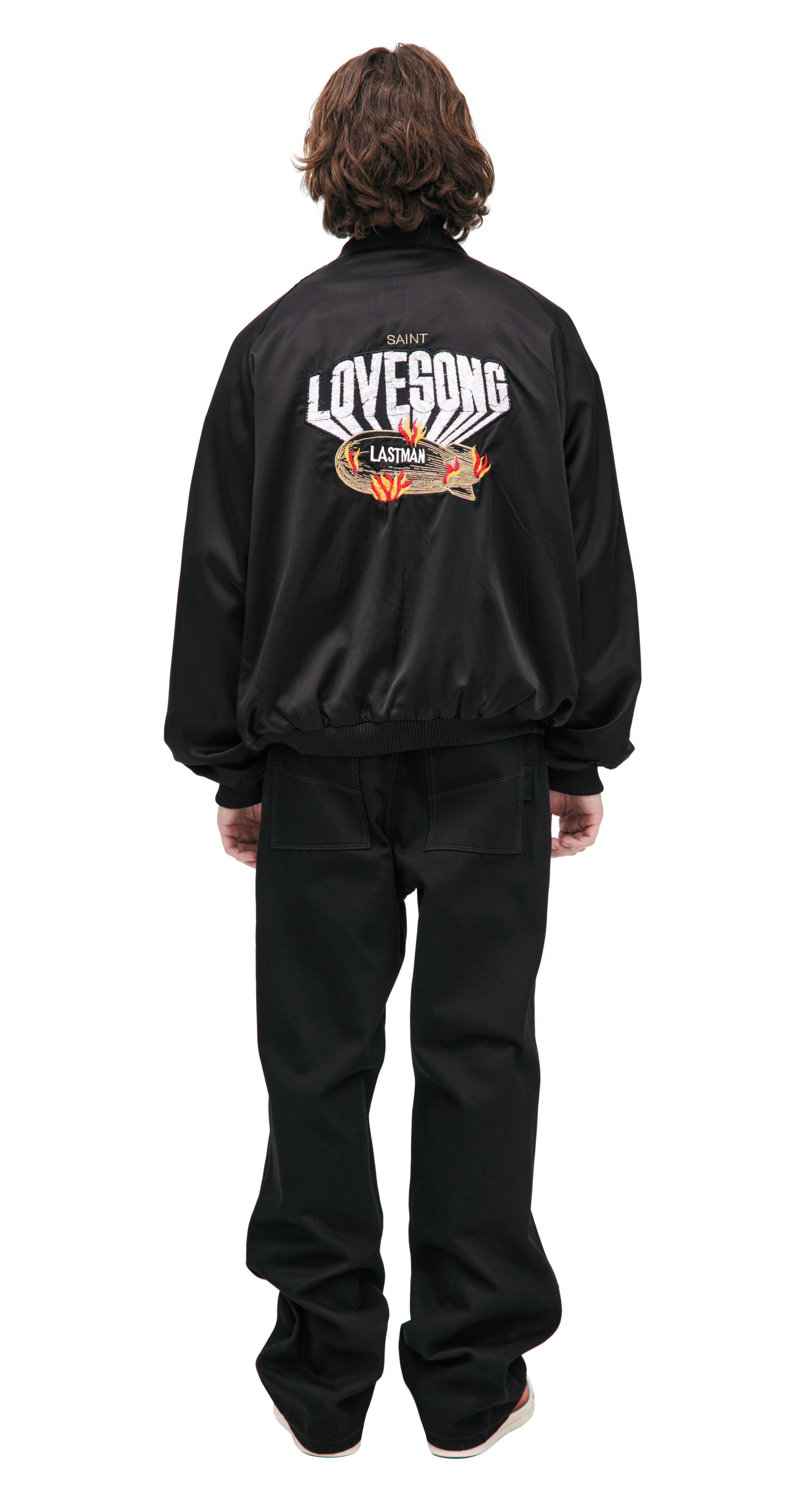 Saint Mxxxxxx Черный бомбер на кнопках