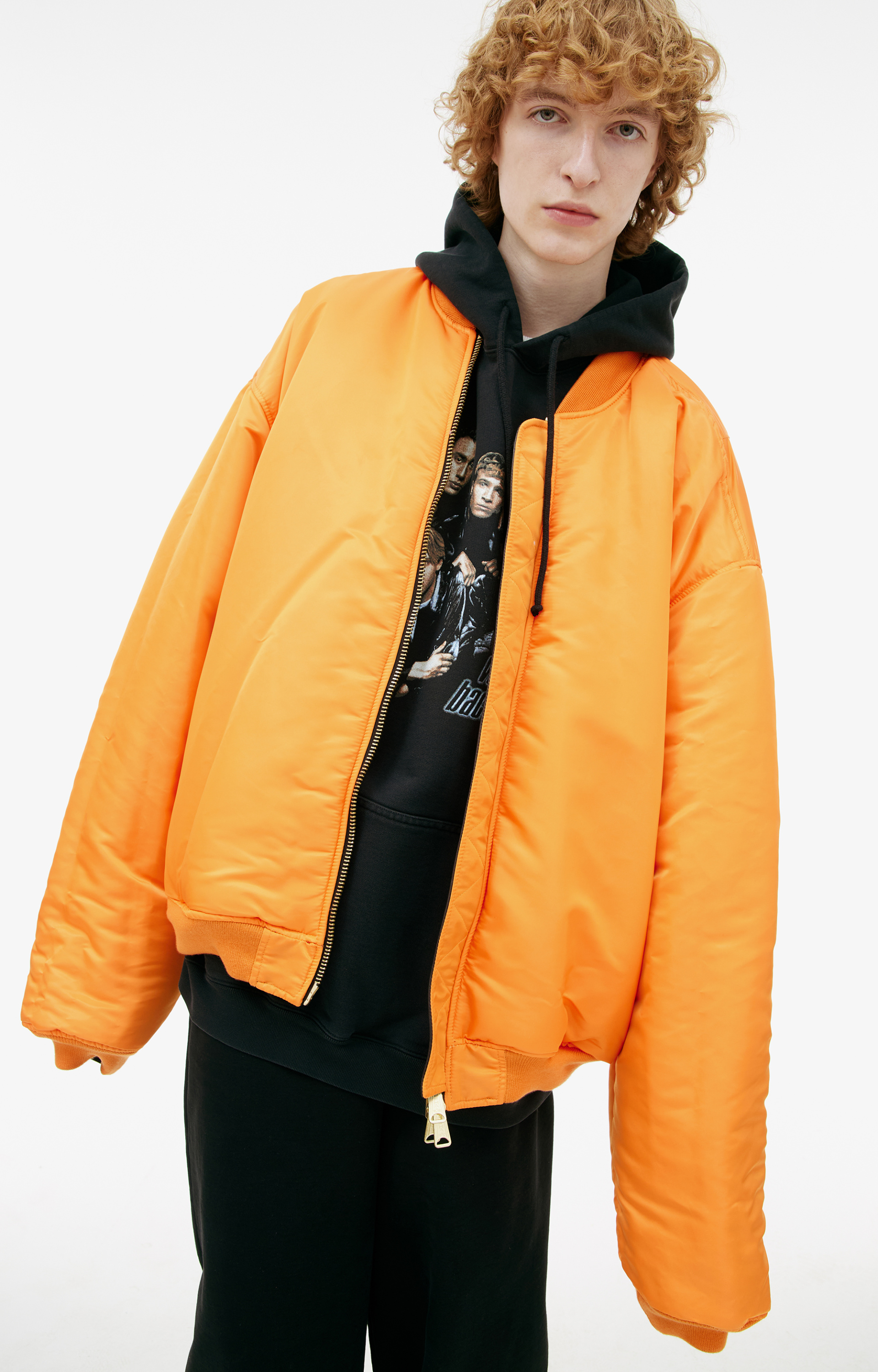 VETEMENTS Черный бомбер из кожи