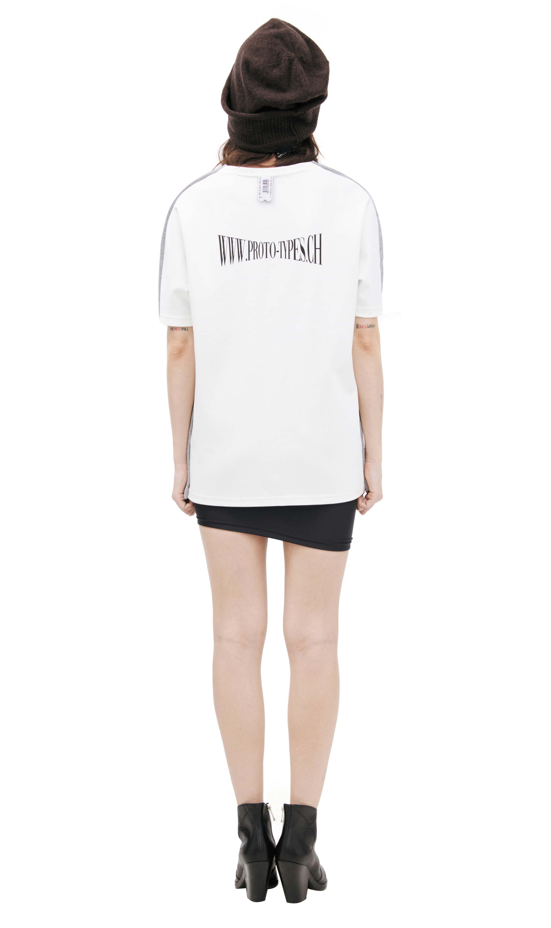 PROTOTYPES Двуцветная футболка с принтом