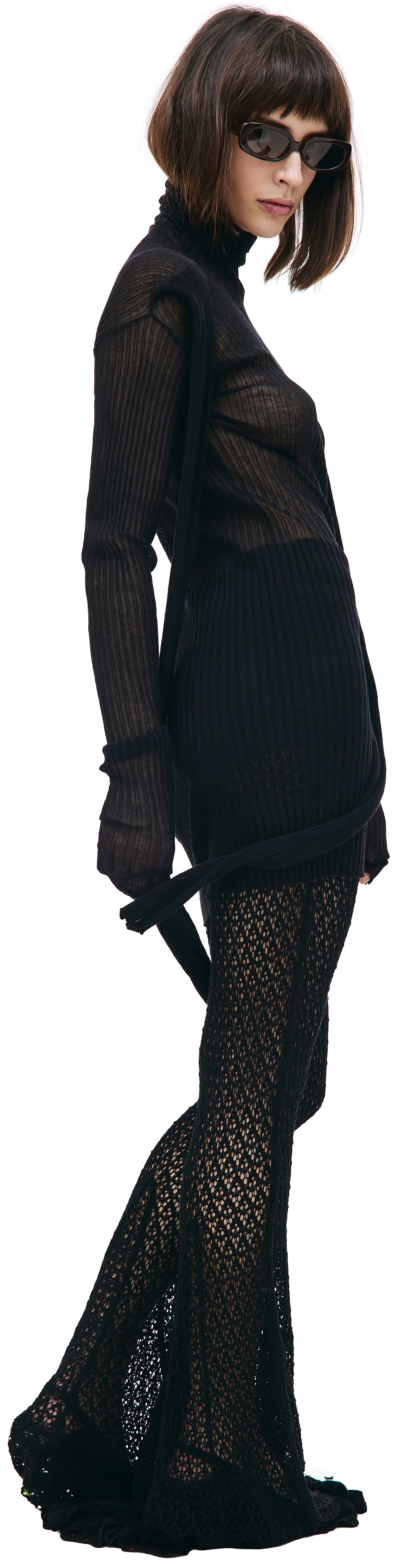 QUIRA Прозрачный топ с вырезом на спине