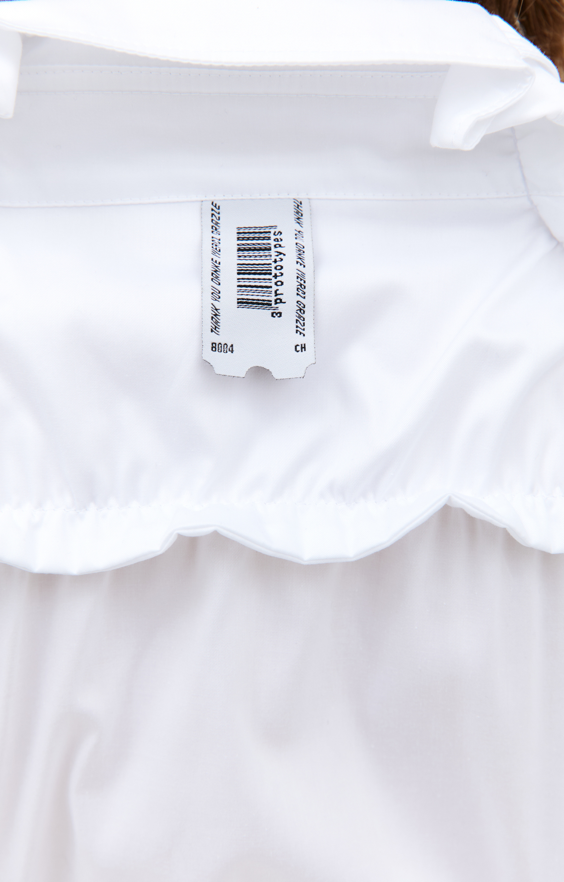 PROTOTYPES Белая рубашка с рюшами