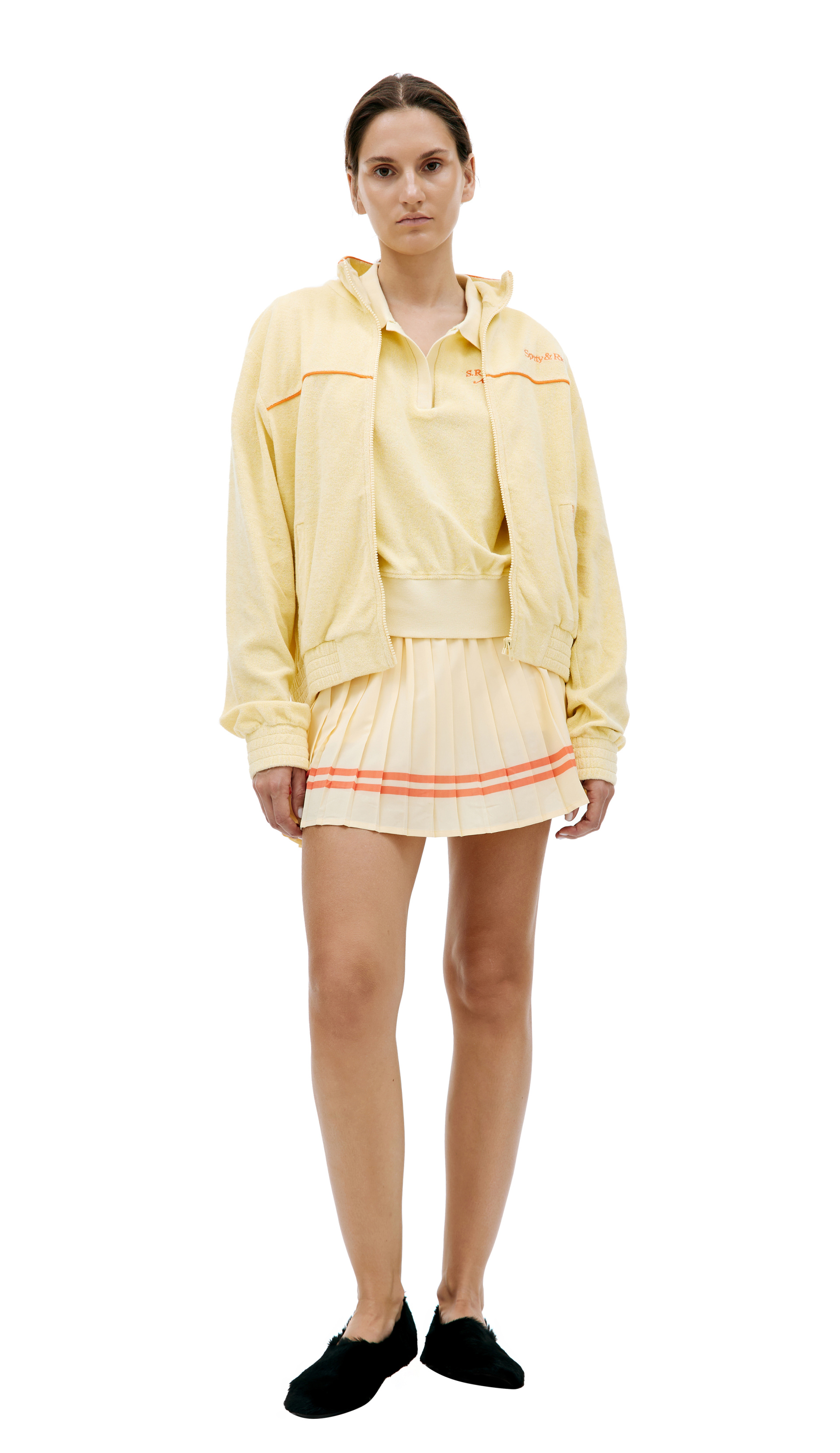 SPORTY & RICH Желтая толстовка на молнии