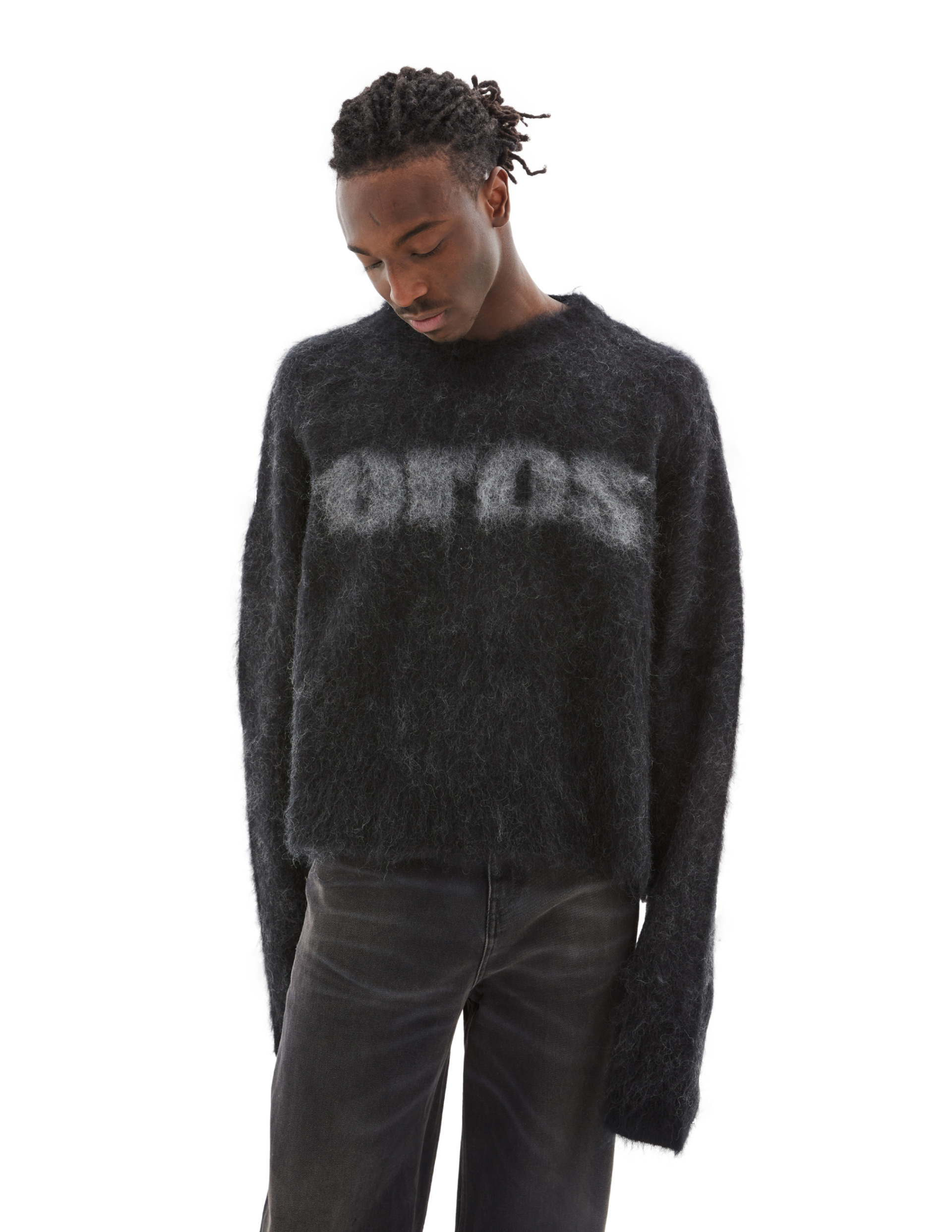 Martine Rose Черный свитер из мохера