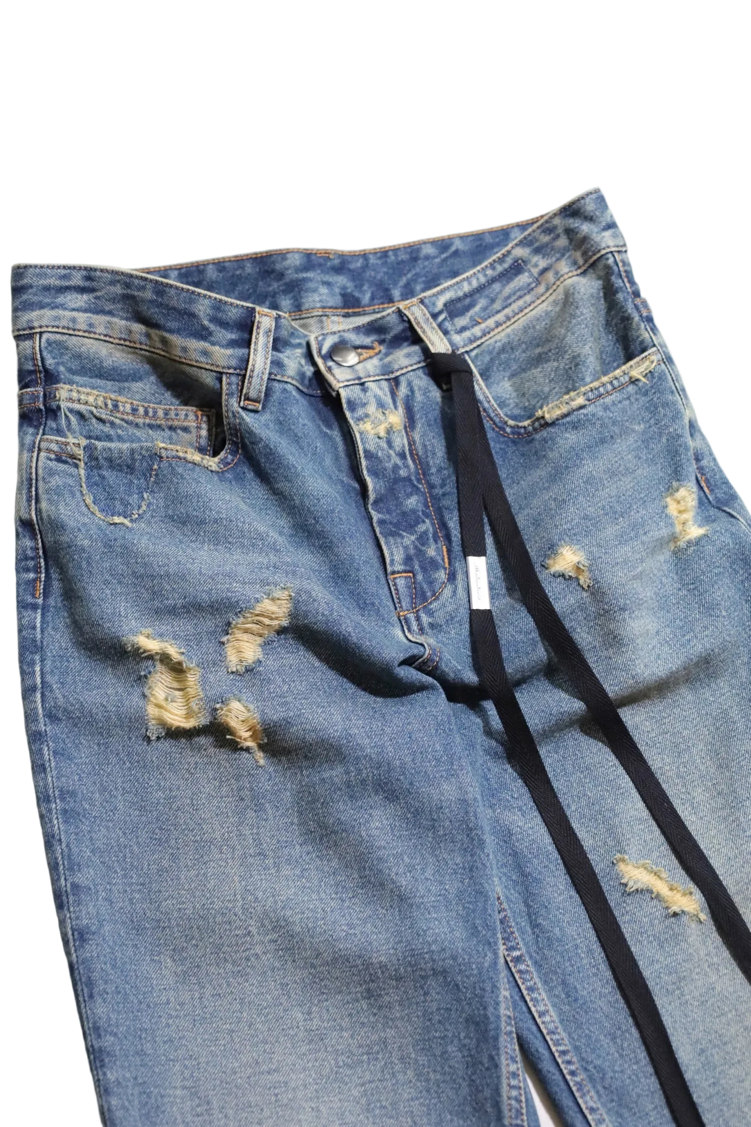 Ann Demeulemeester Расклешенные джинсы с потертостями