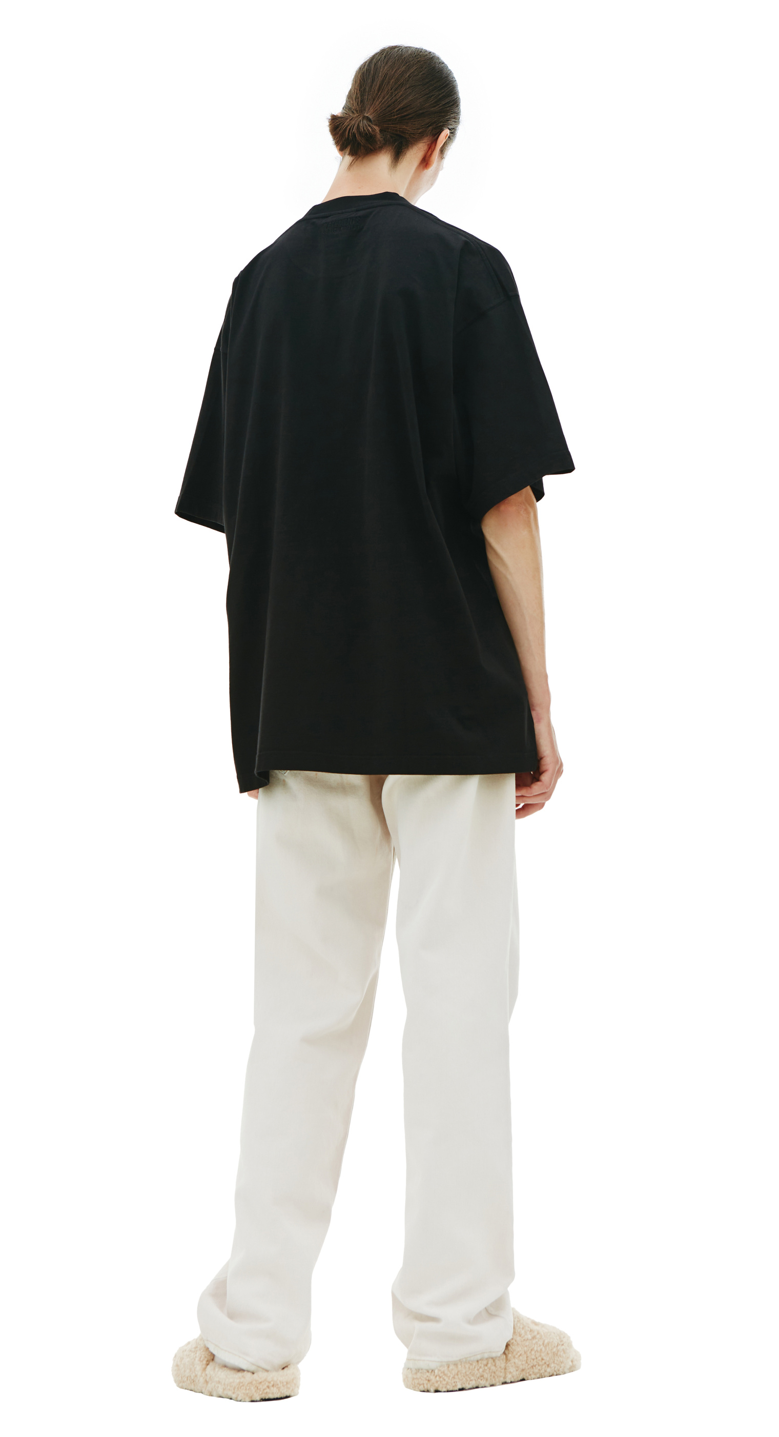 VETEMENTS Черная футболка с принтом