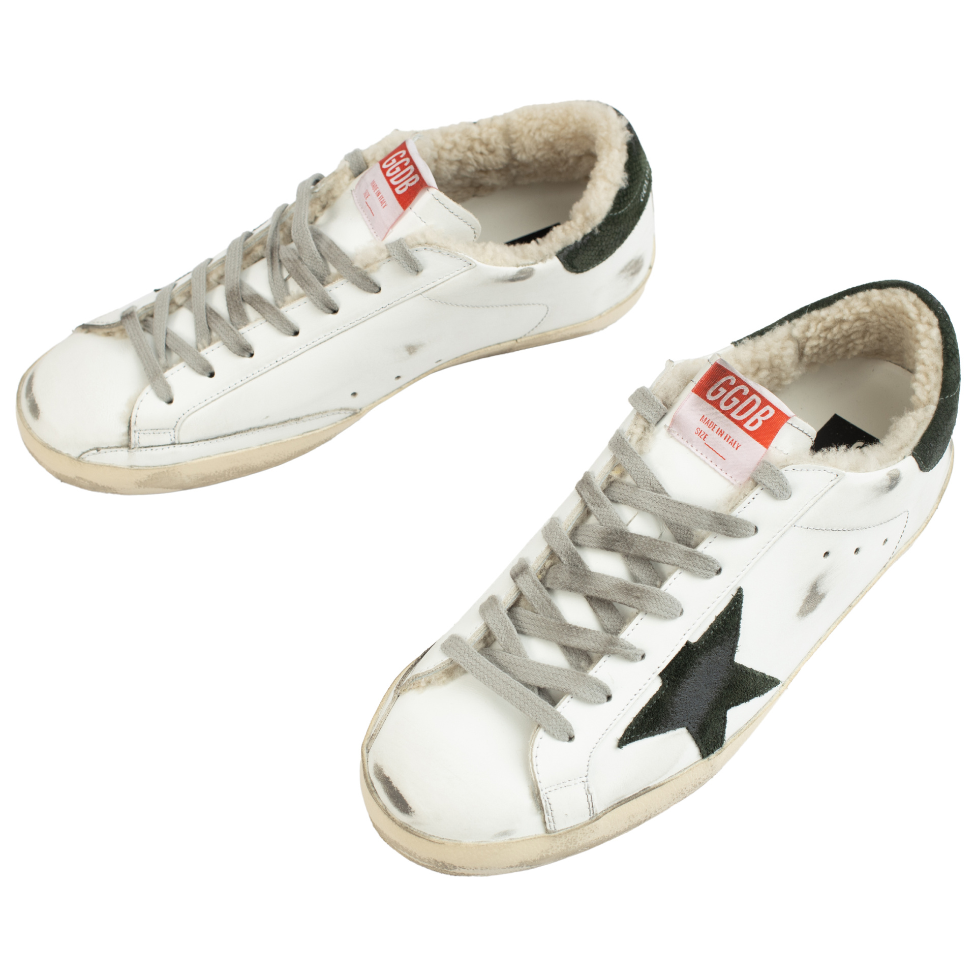 Golden Goose Кожаные кеды Superstar с мехом внутри
