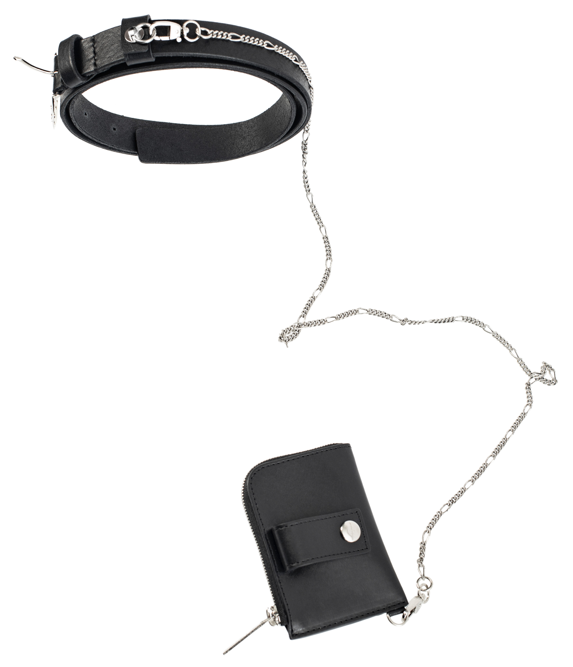 Yohji Yamamoto Кожаный ремень с кошельком