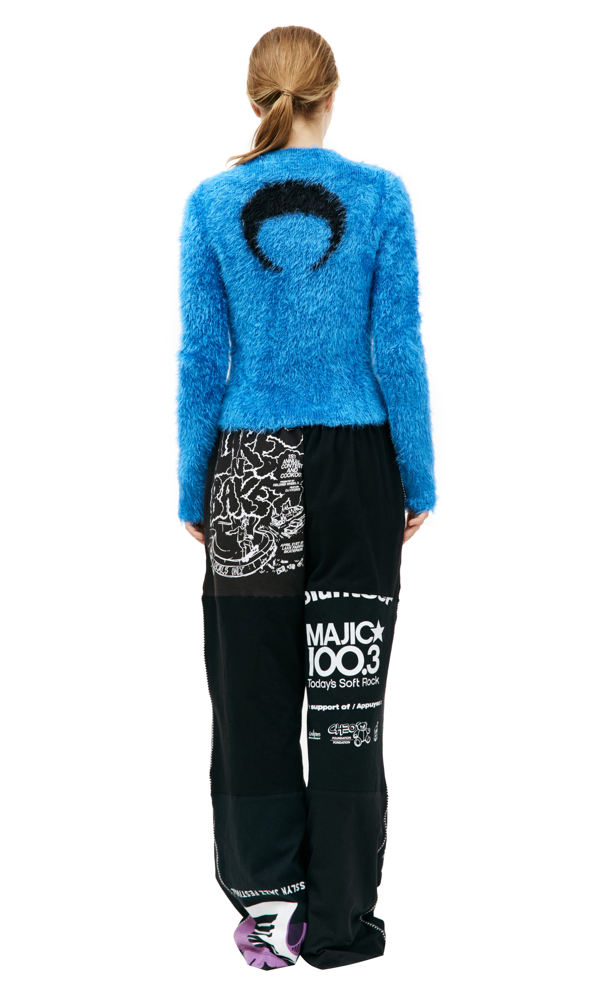 MARINE SERRE Укороченный свитер с логотипом