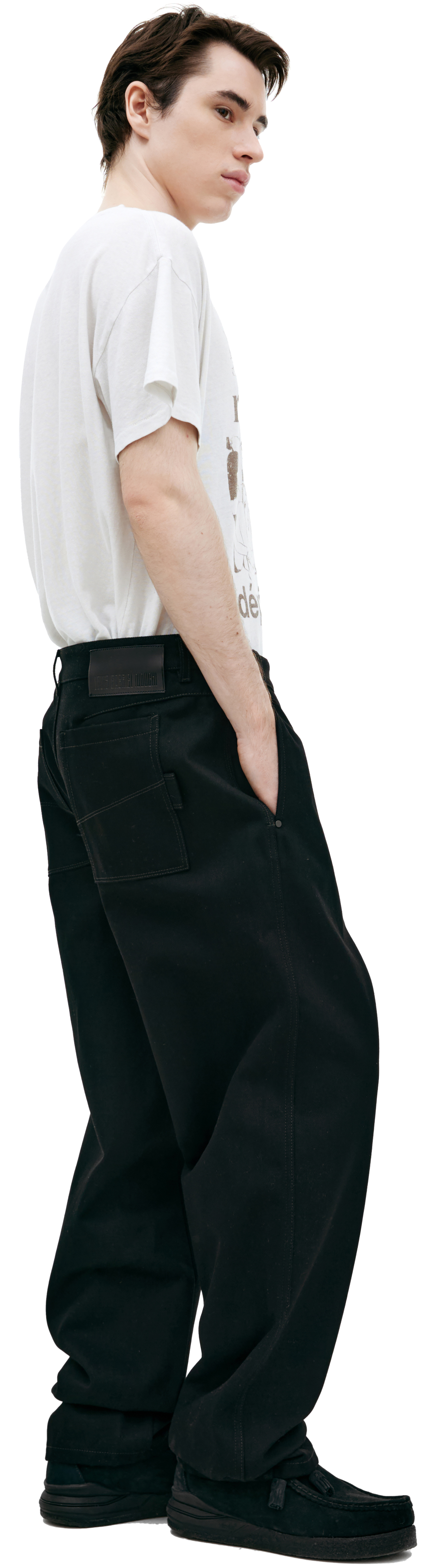 LOUIS GABRIEL NOUCHI Черные джинсы с патчем