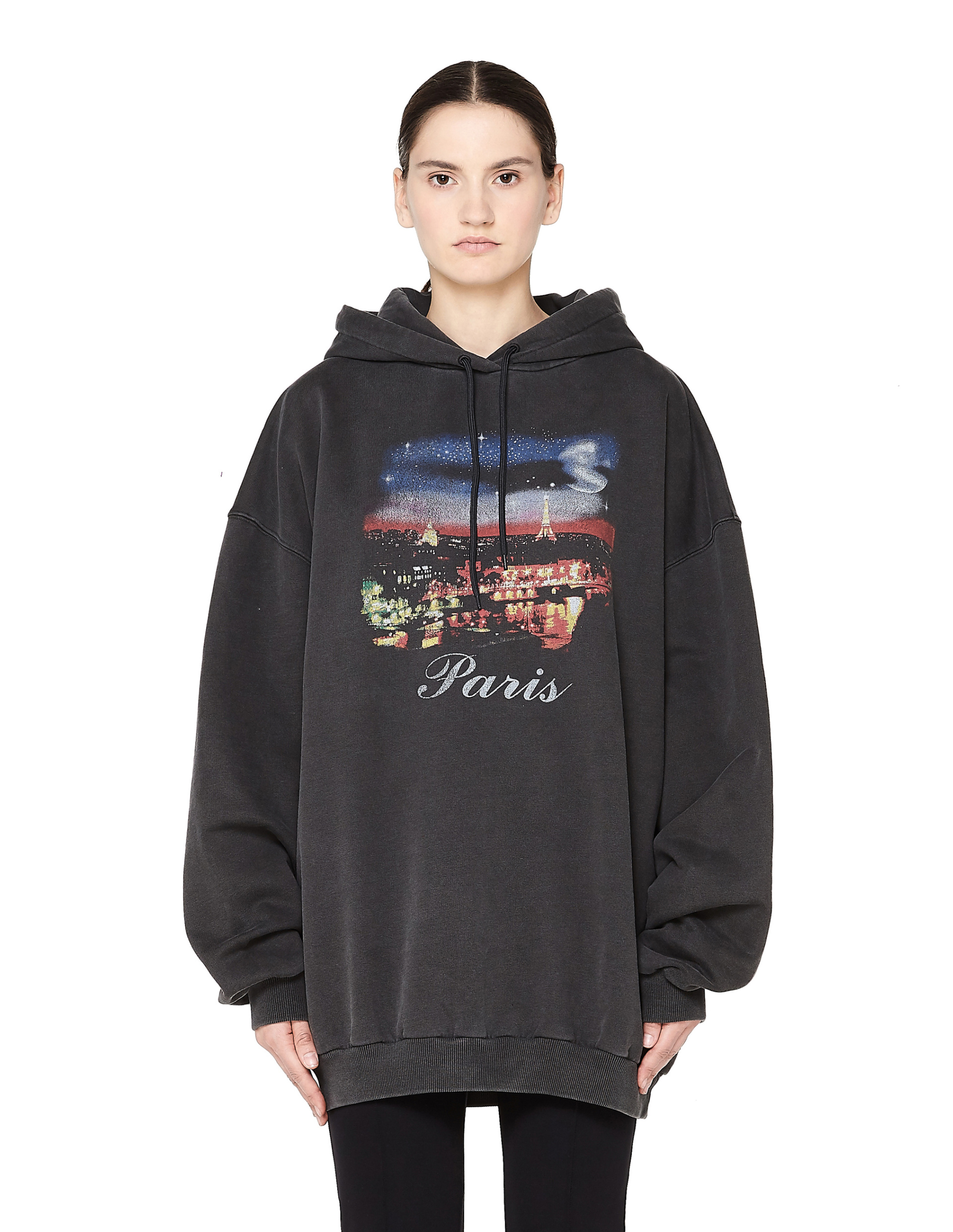 Balenciaga Oversize-худи Paris из хлопка