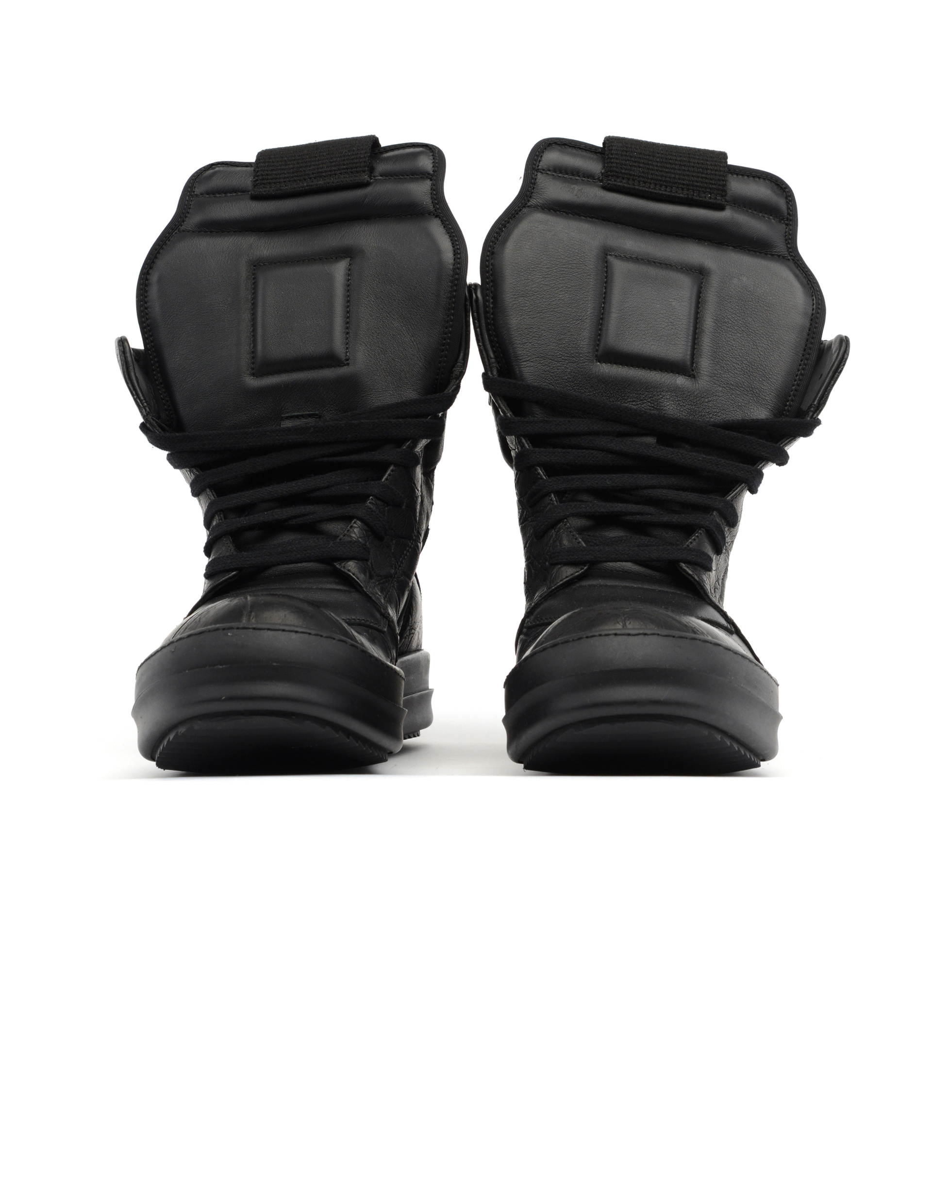 Rick Owens Высокие кеды из кожи аллигатора