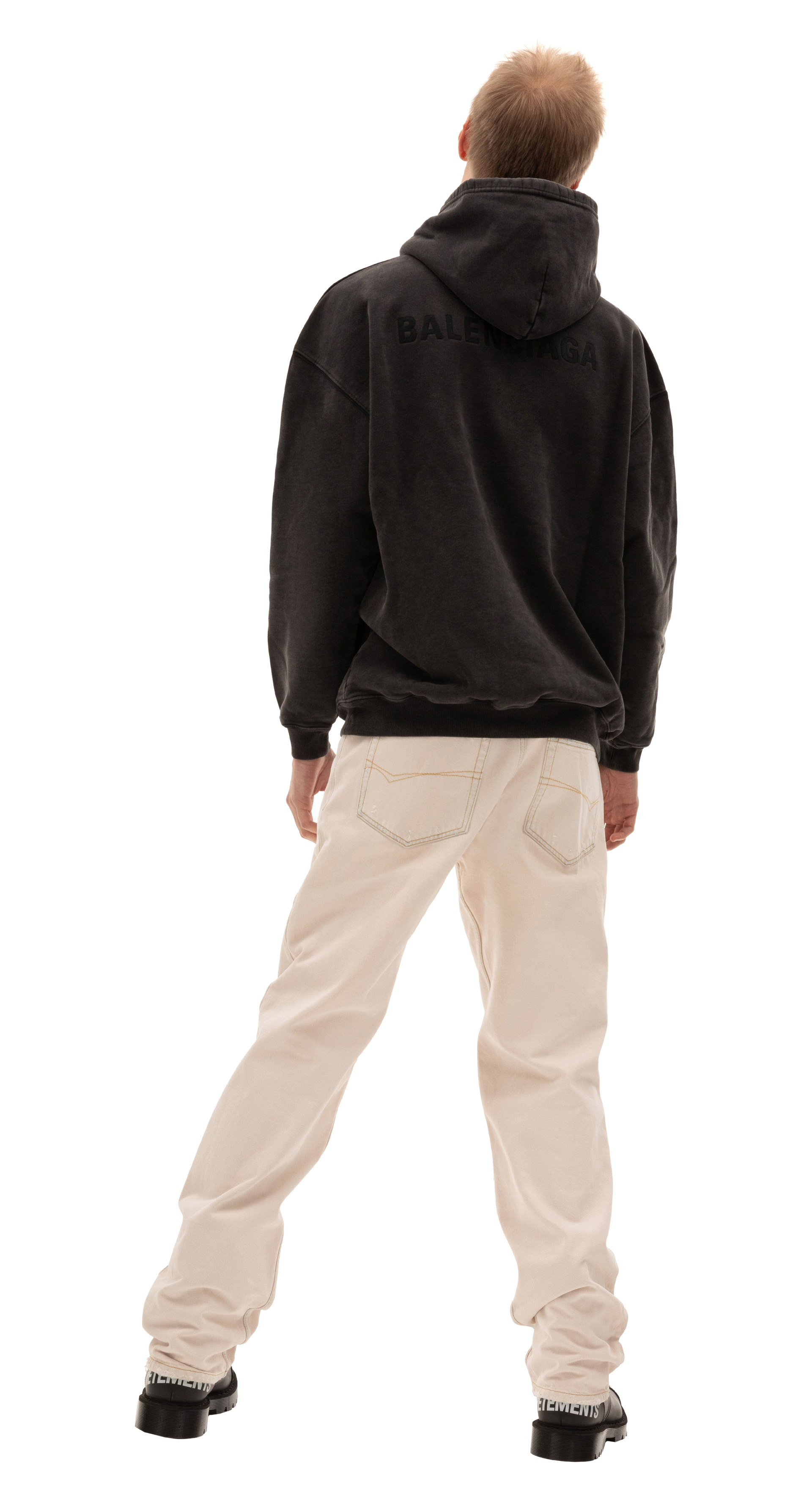 Balenciaga Серое оверсайз худи