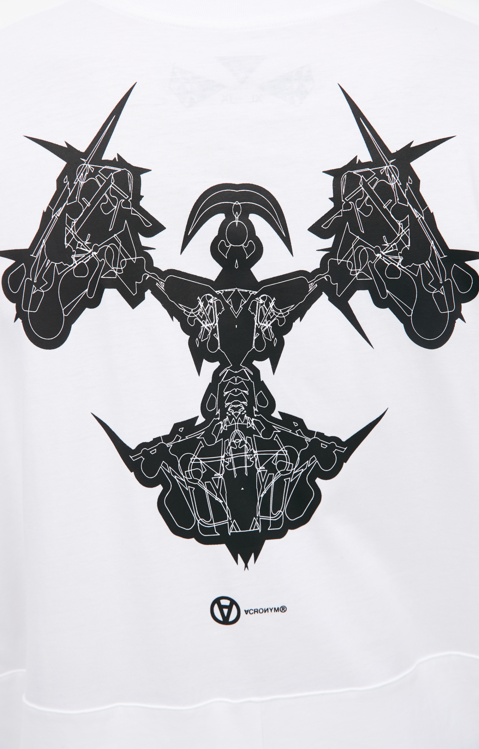 Acronym Белая футболка с принтом