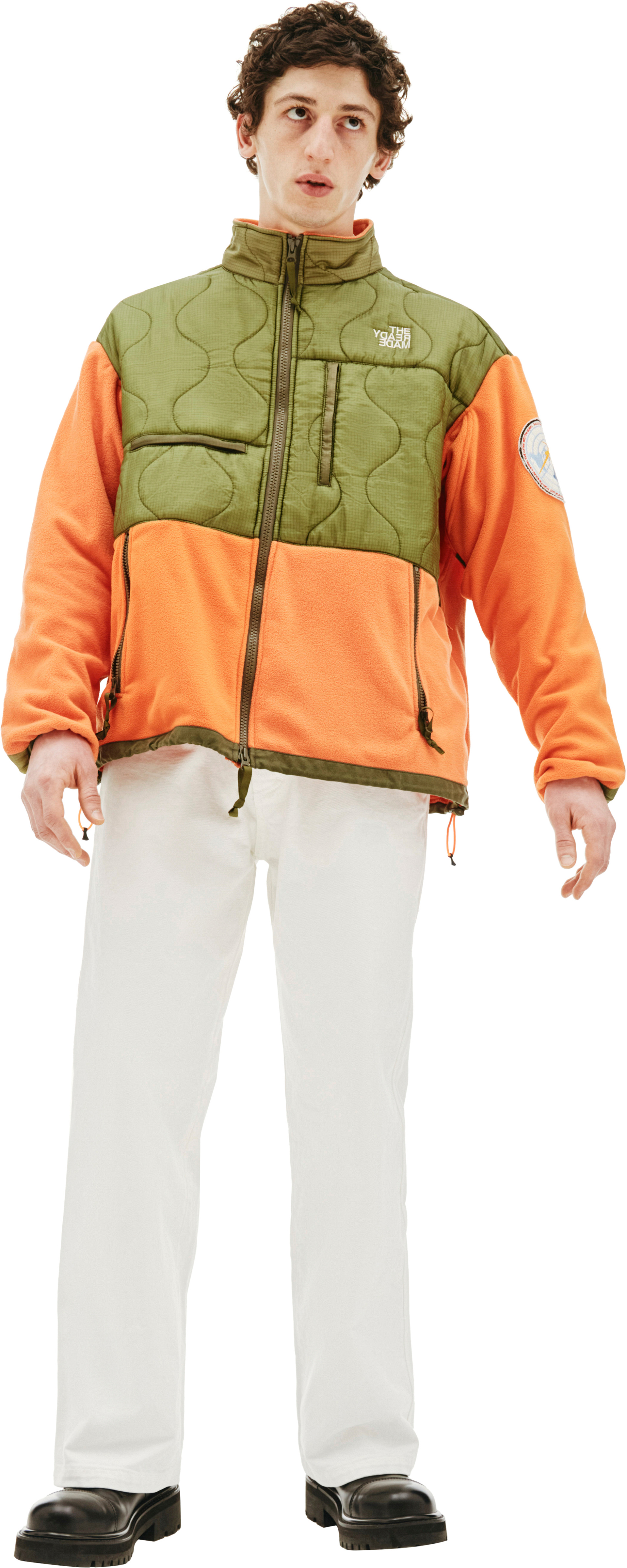 Readymade Флисовая куртка с зелеными вставками