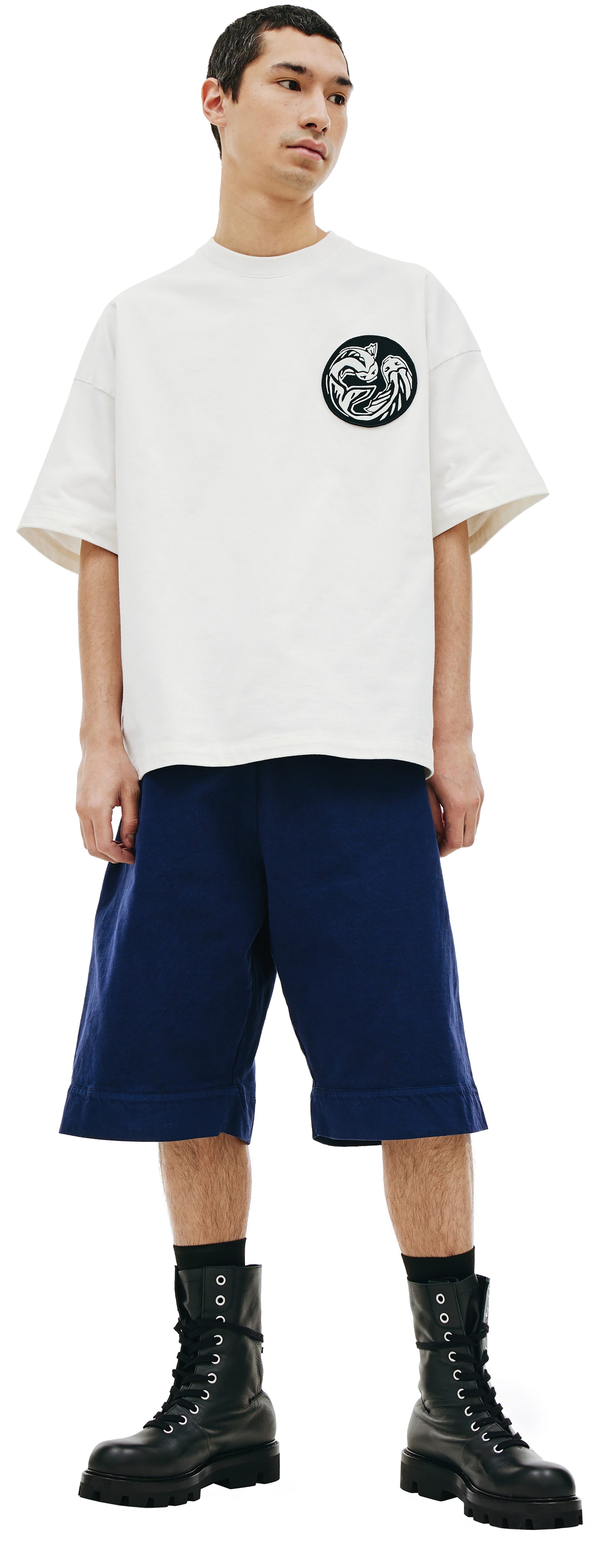 Jil Sander Футболка с нашивкой Рыбы