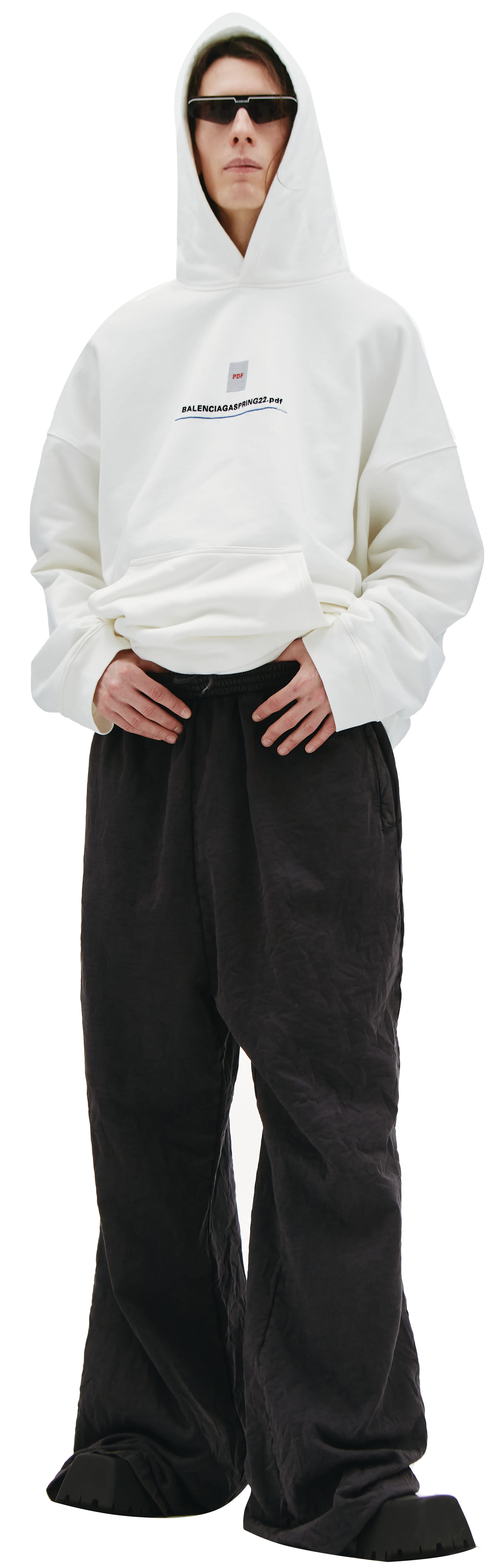 Balenciaga Широкие брюки с мятым эффектом