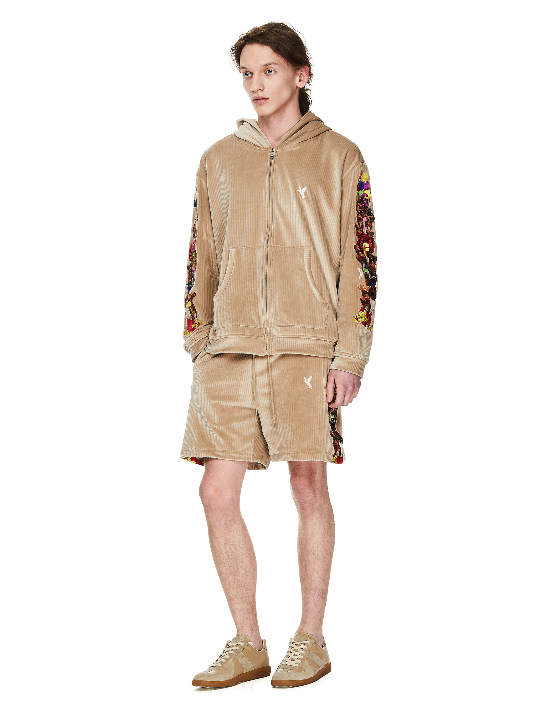 Doublet Велюровые шорты с вышивками