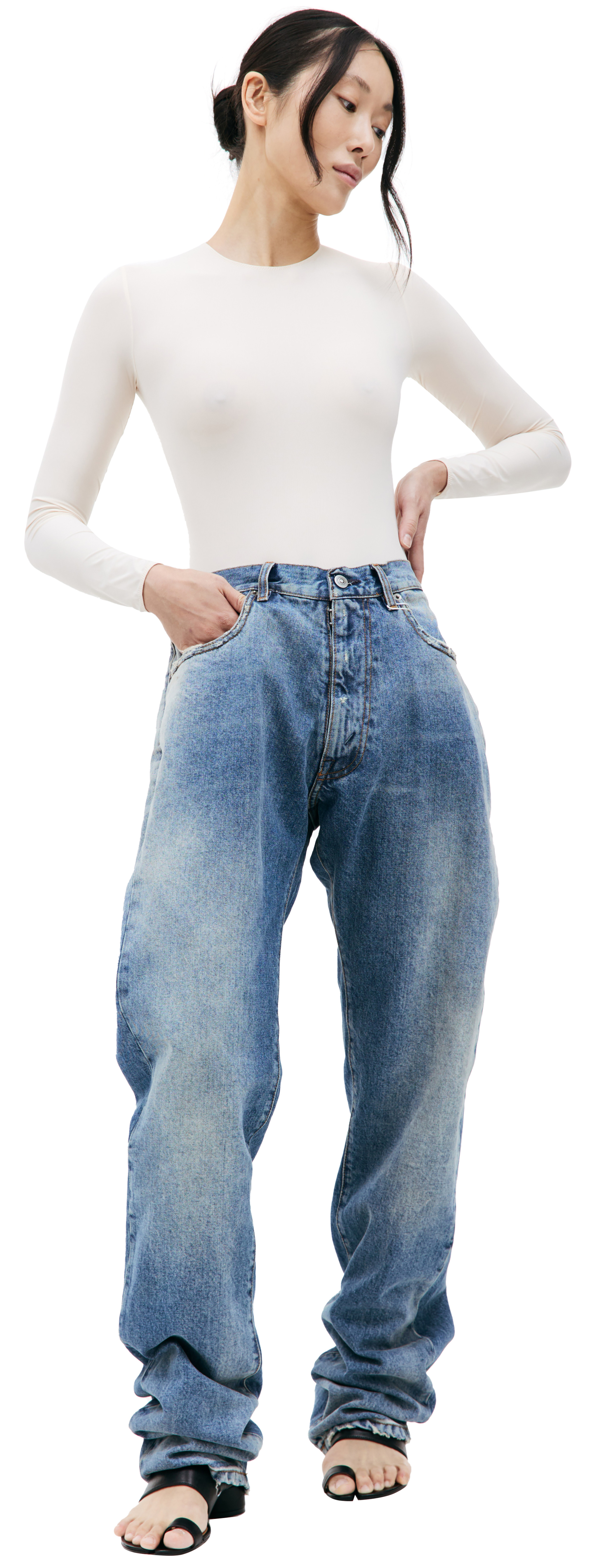 Maison Margiela Джинсы - бойфренды с выстиранным эффектом