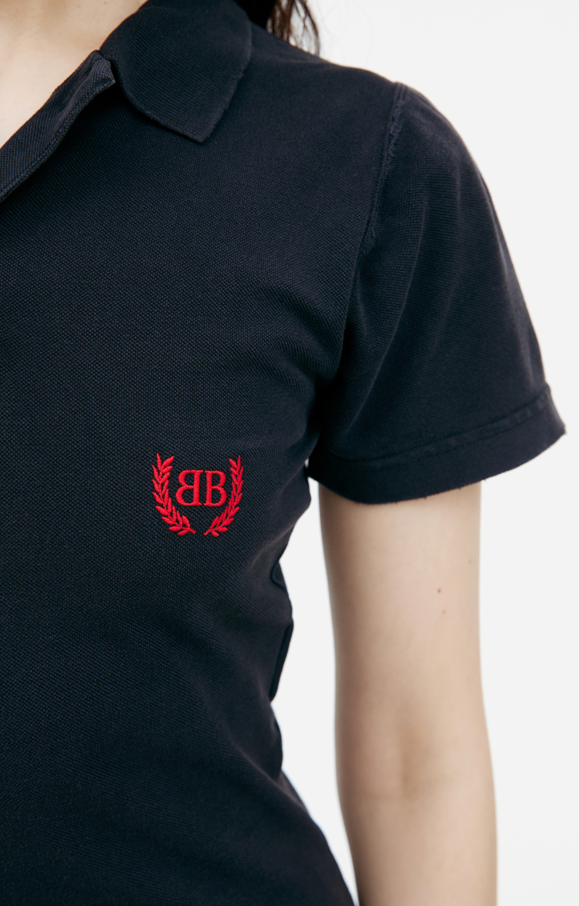 Balenciaga Платье поло с вышивкой