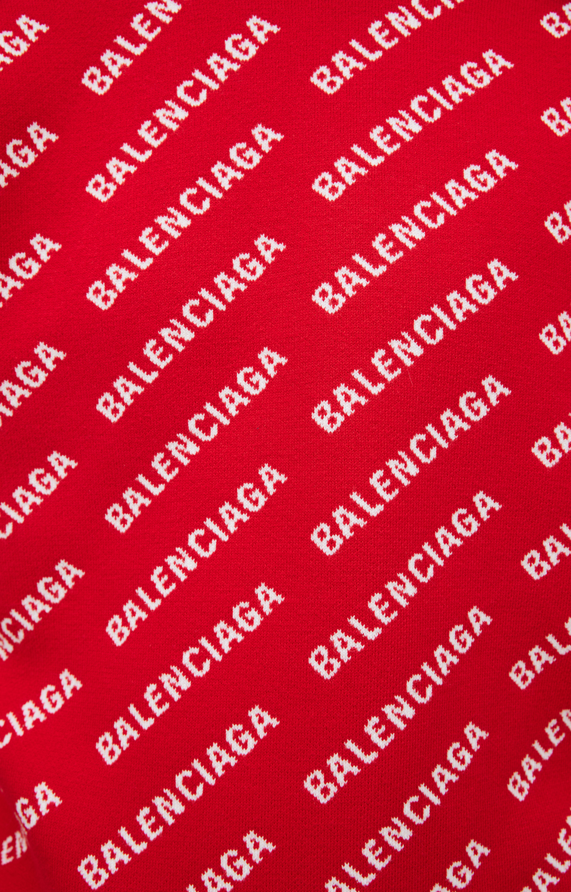 Balenciaga Красный свитер с логотипом