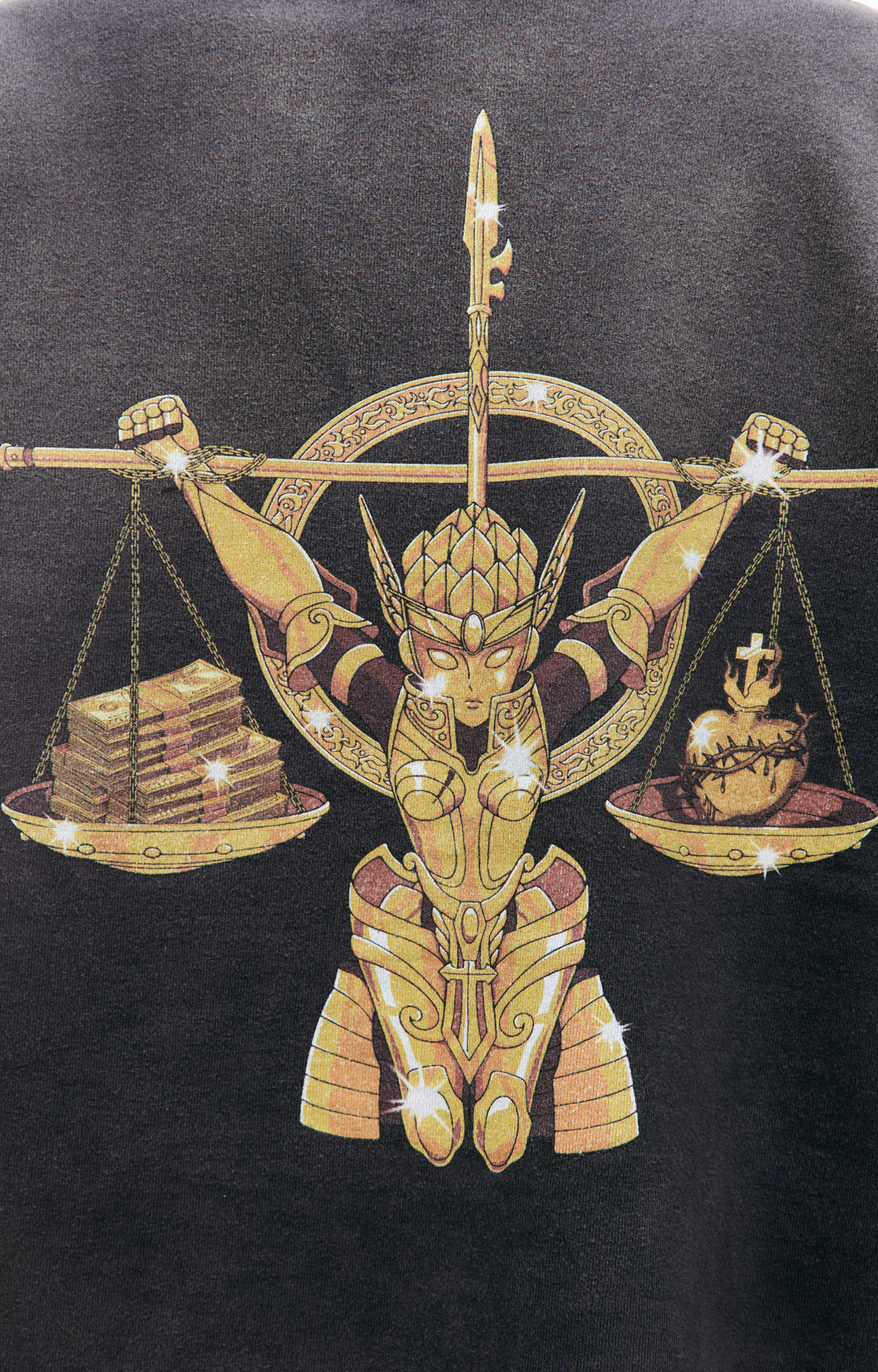 Saint Michael Оверсайз худи с принтом