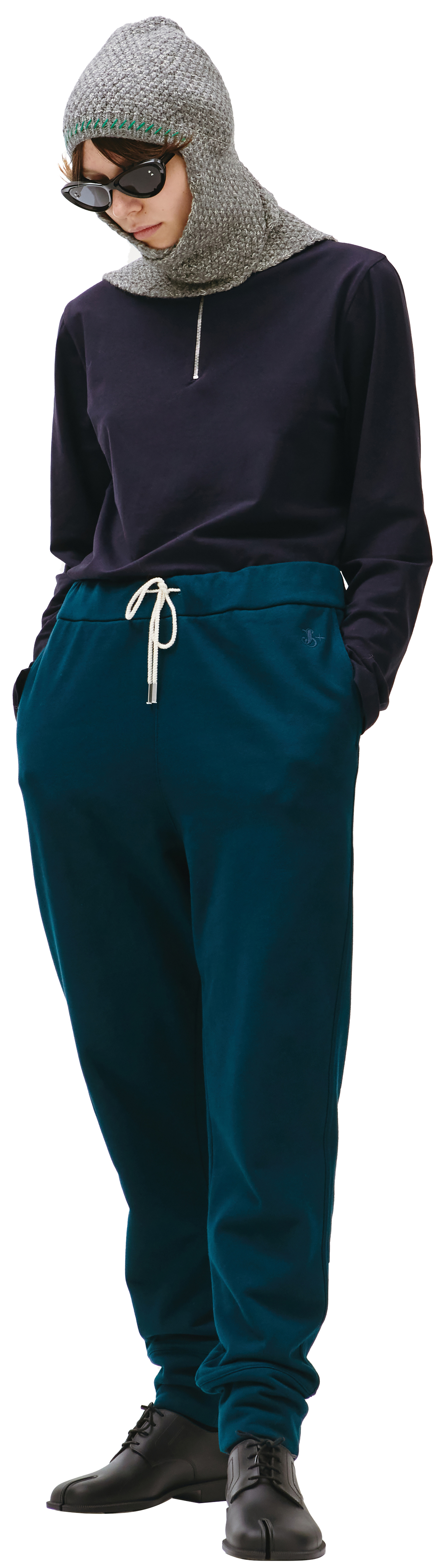 Jil Sander Брюки из хлопка с вышивкой J Plus