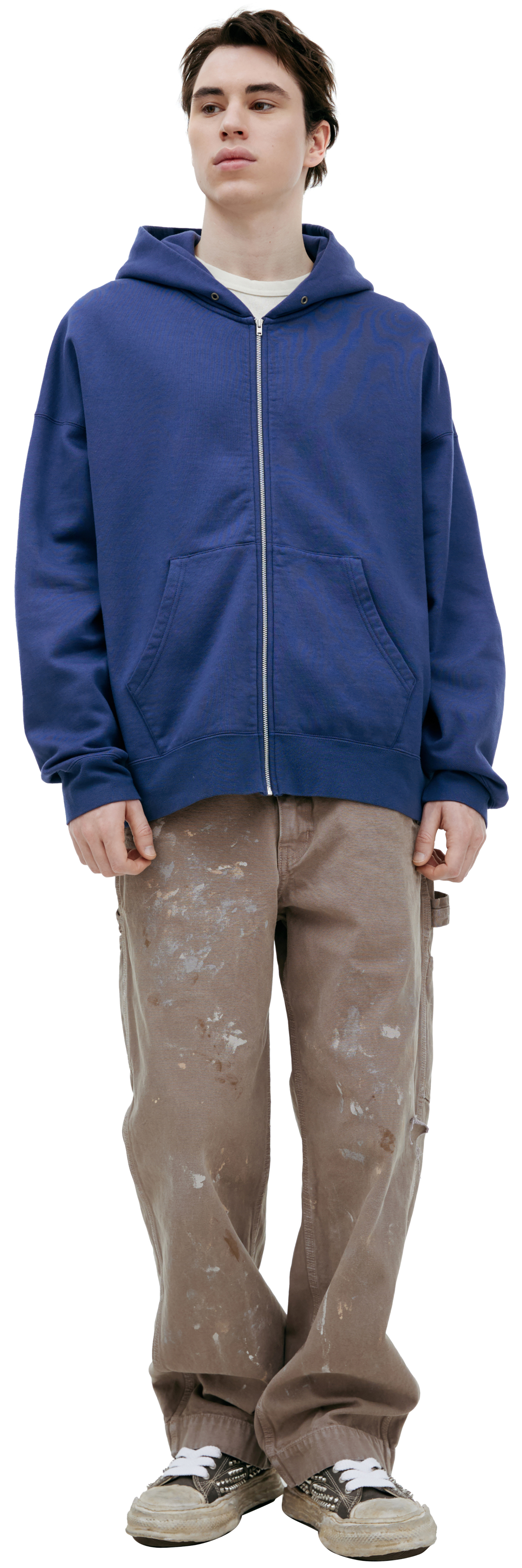 visvim Синее худи на молнии