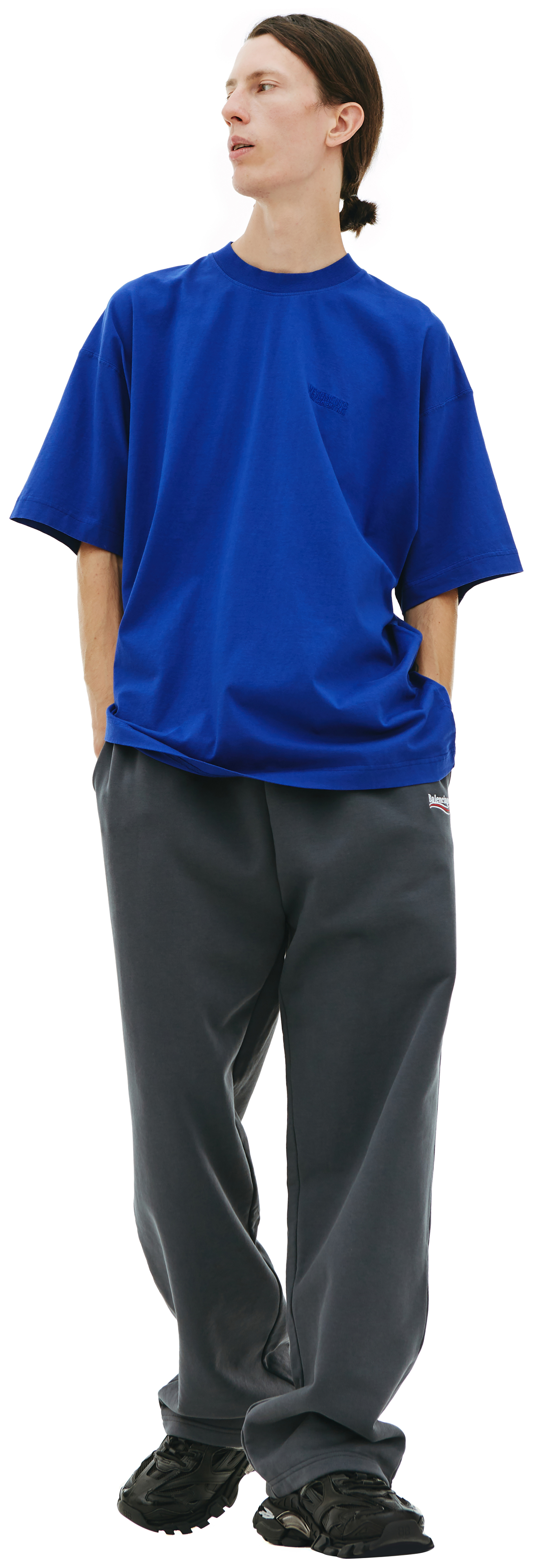 VETEMENTS Футболка с вышивкой логотипа