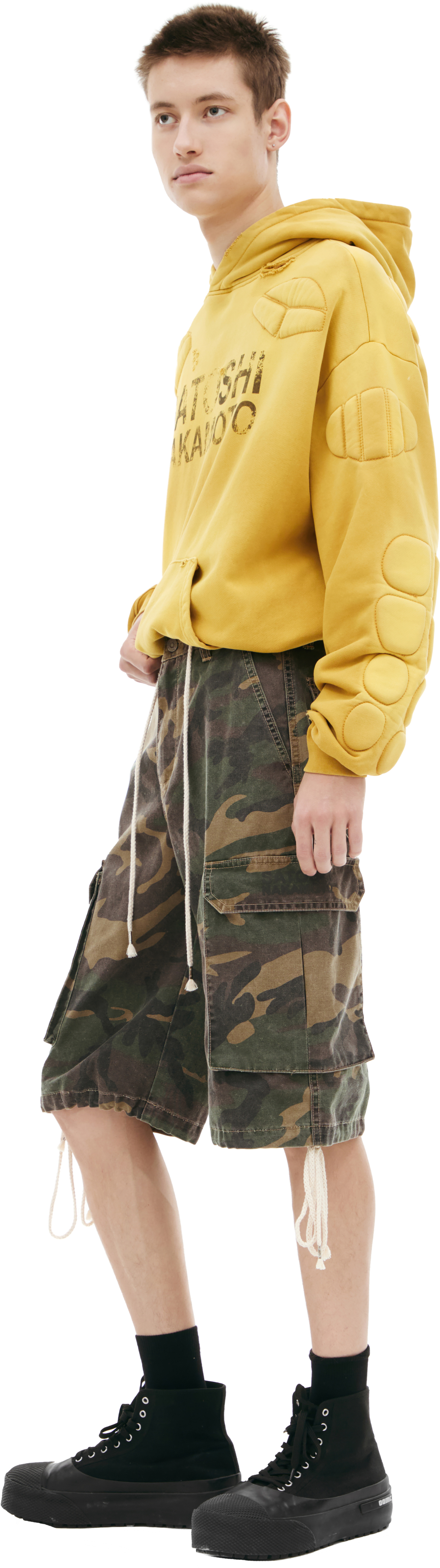 Satoshi Nakamoto Камуфляжные шорты из хлопка