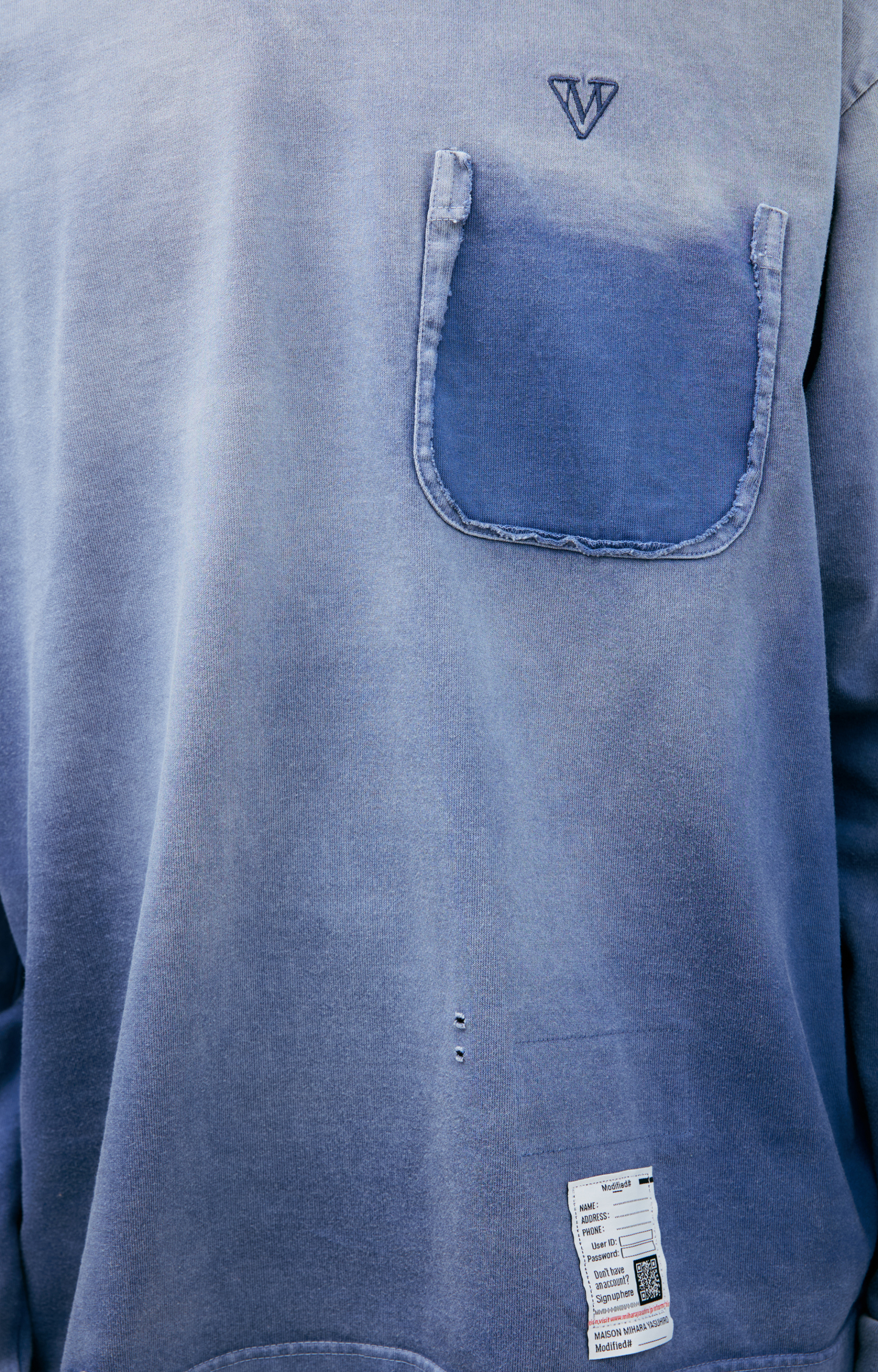 Maison Mihara Yasuhiro Поло с эффектом потертостей