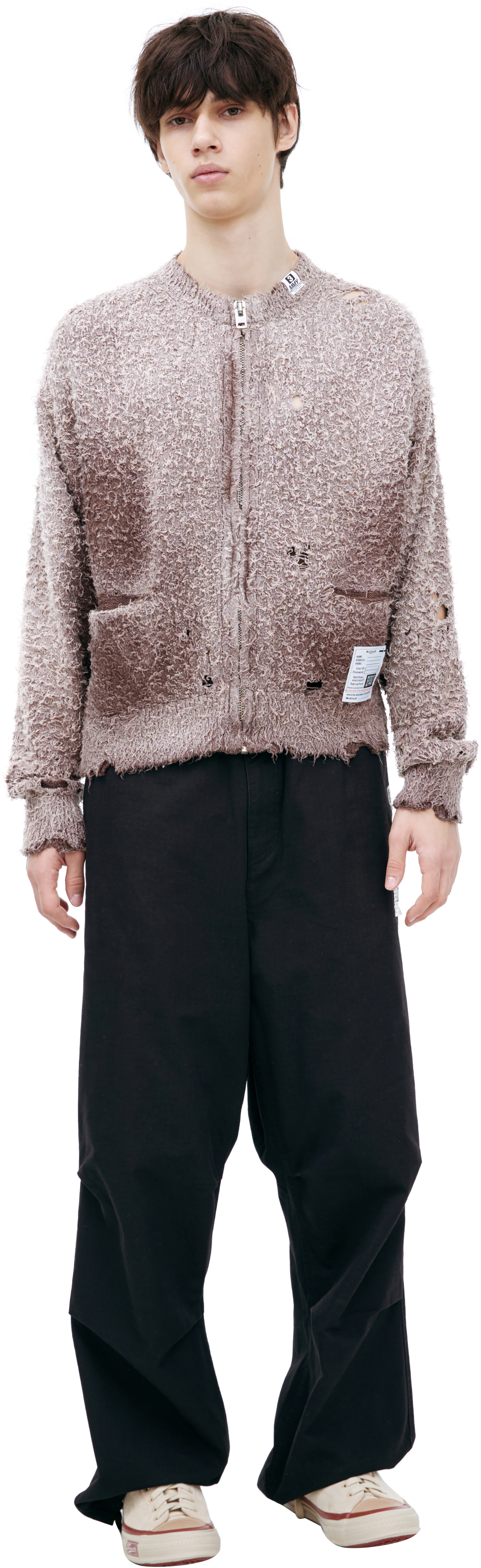 Maison Mihara Yasuhiro Вязаный кардиган из хлопка